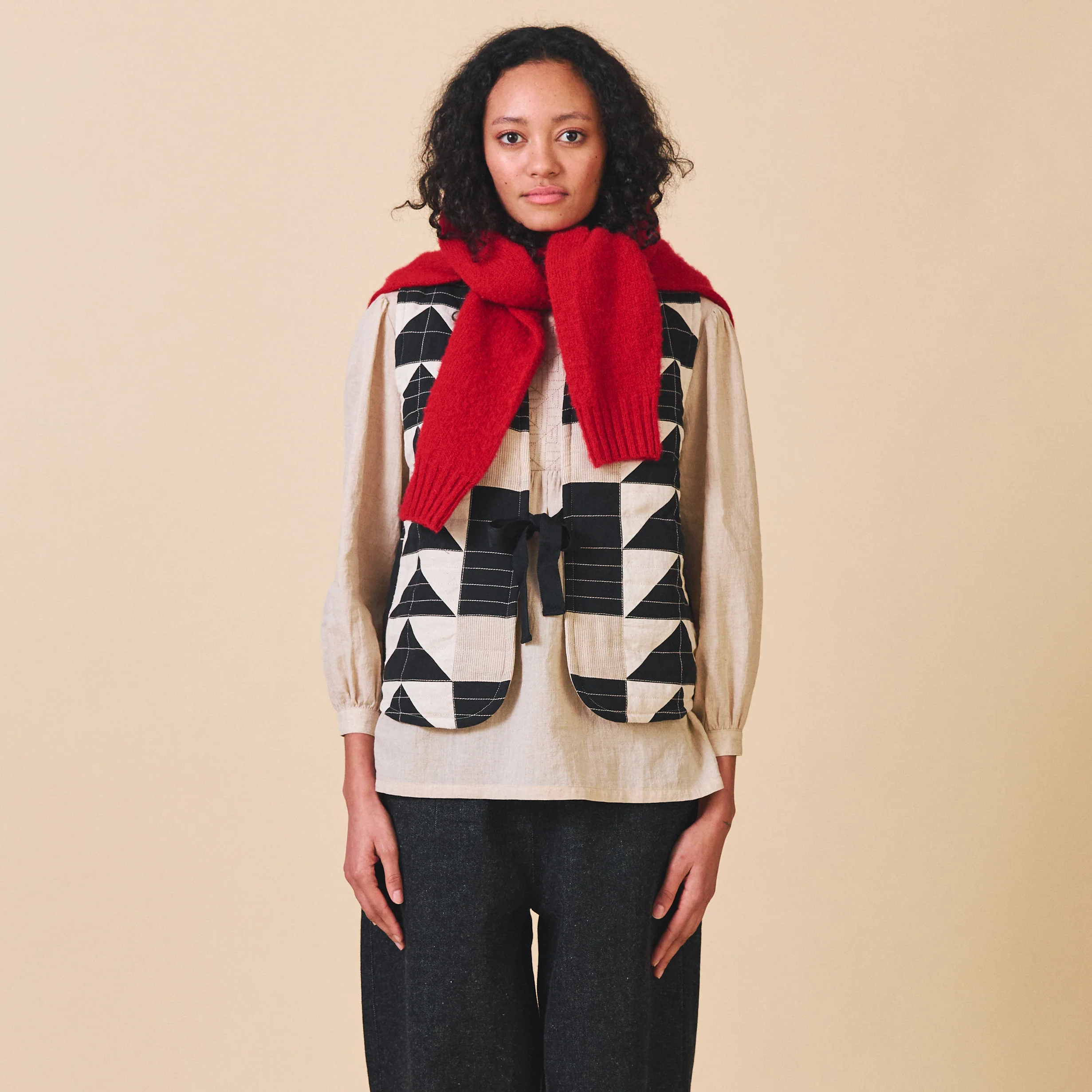 Women's Cotton Sib Vest - Mono Mix - Image 7