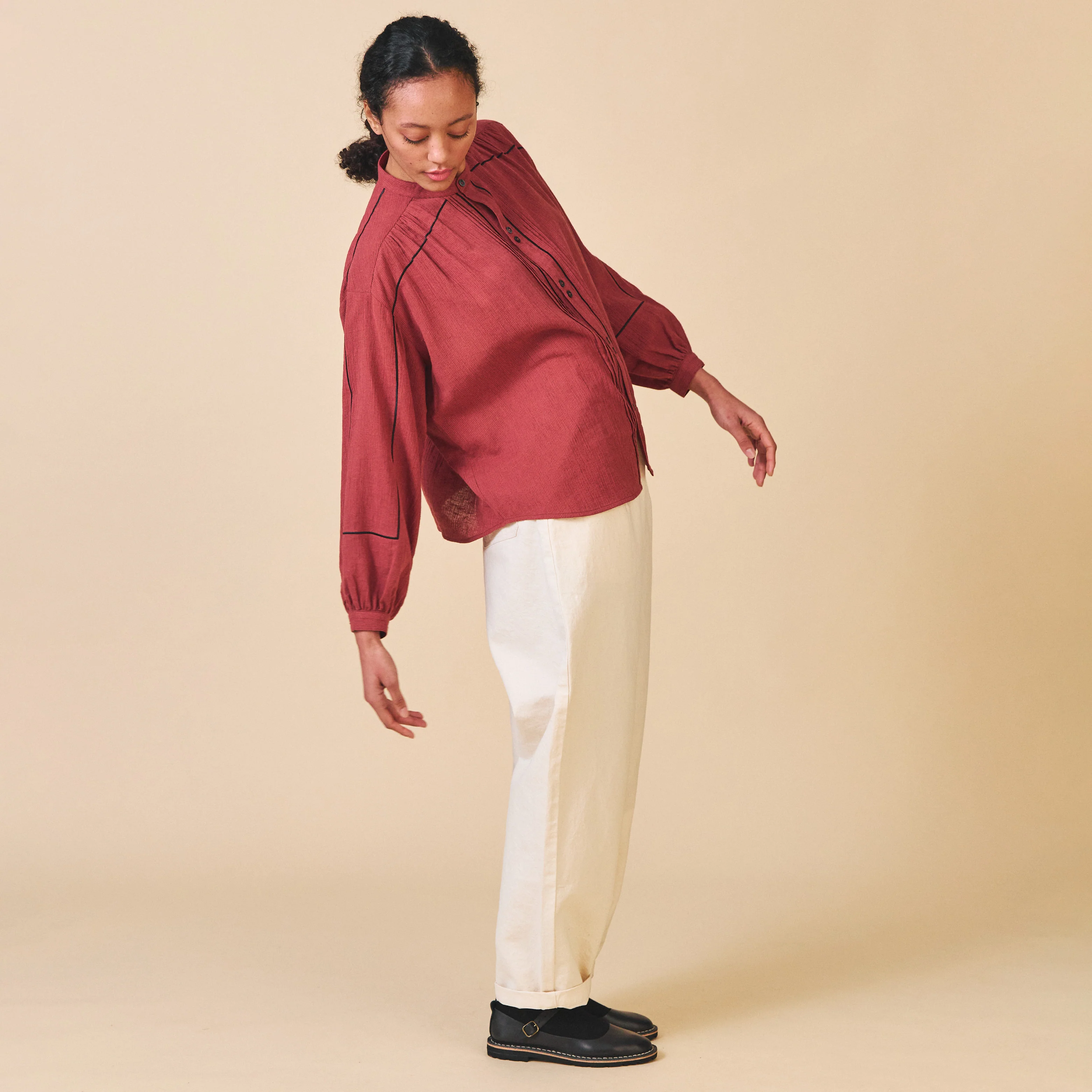 Women's Cotton Willow Shirt - Blush - Image 3
