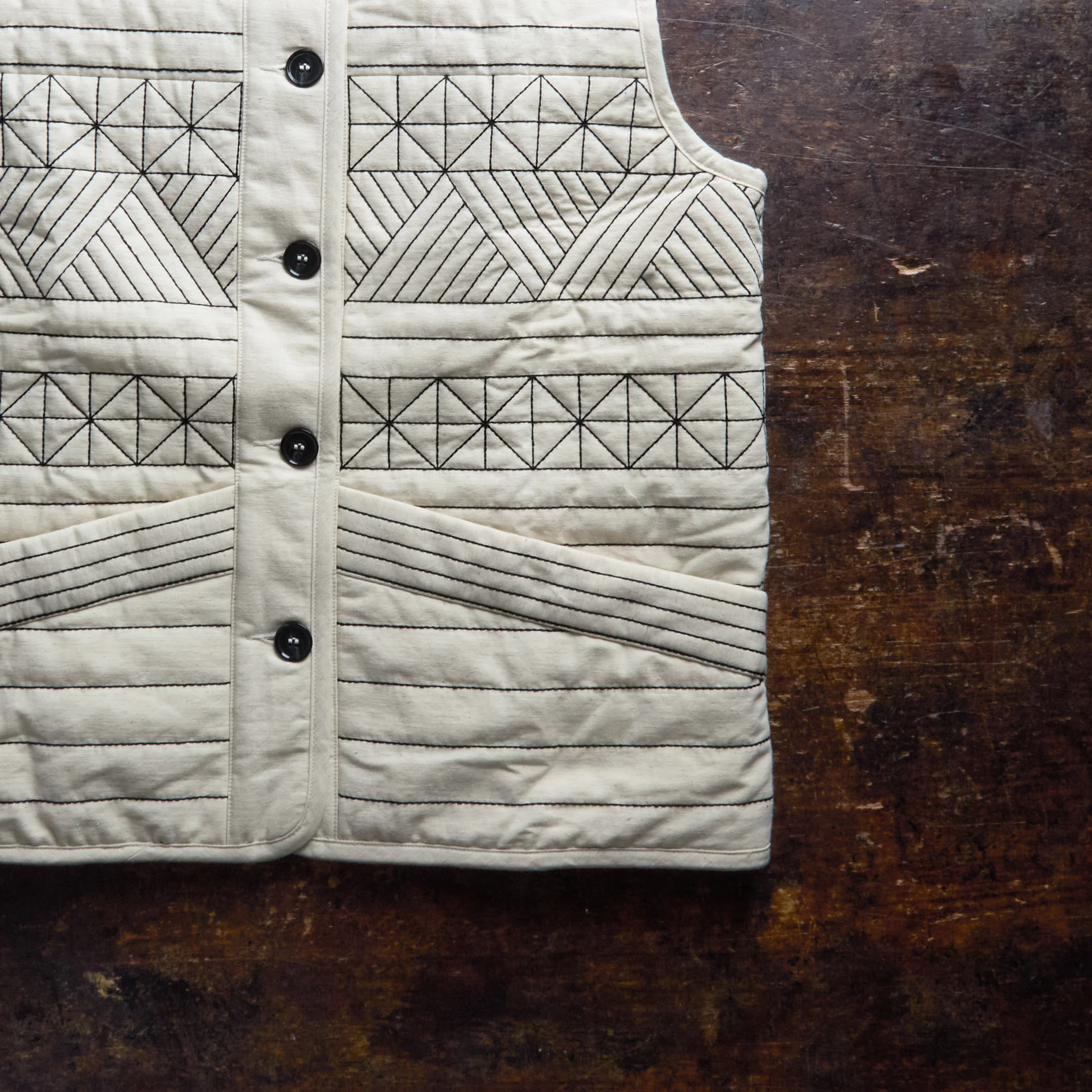 Women's Hemp/Cotton Joy Vest - Oat - Image 3