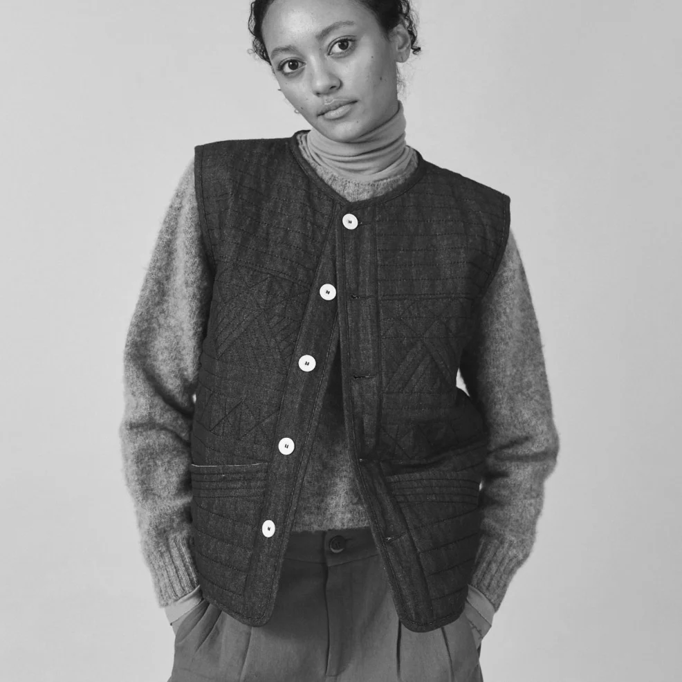 Women's Hemp/Cotton Joy Vest - Oat - Image 5