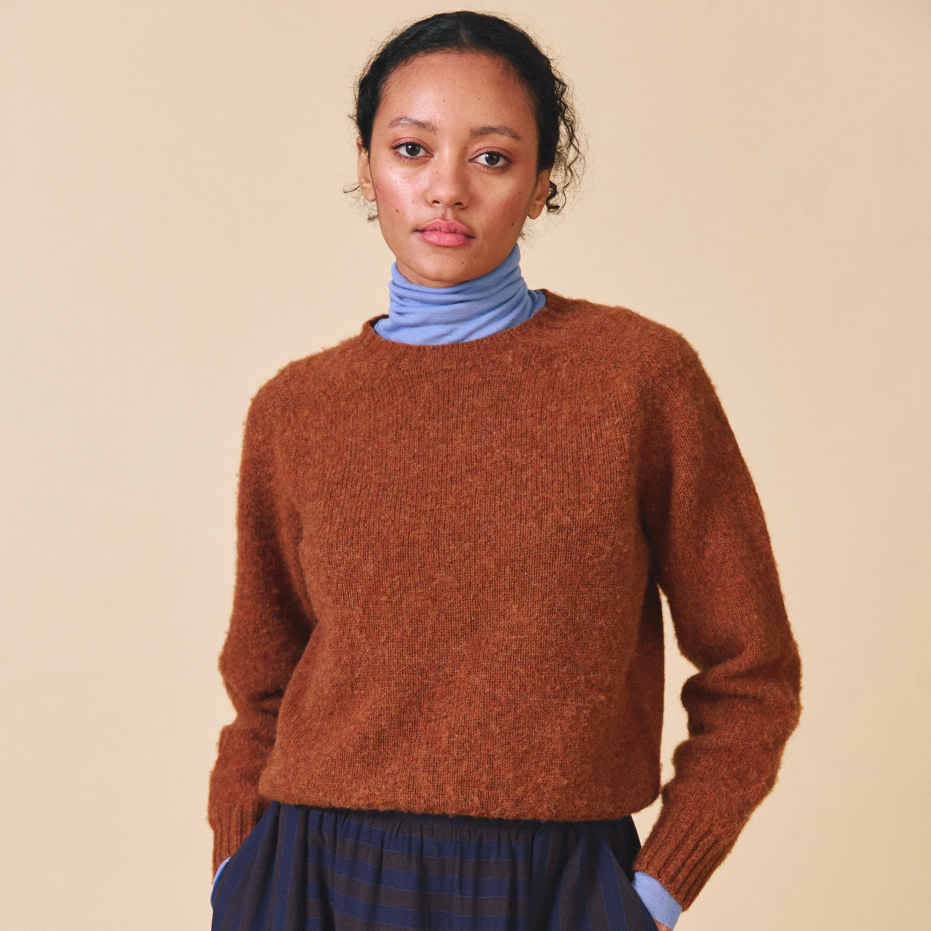 Women's Wool Nova Jumper - Whiskey - Image 2