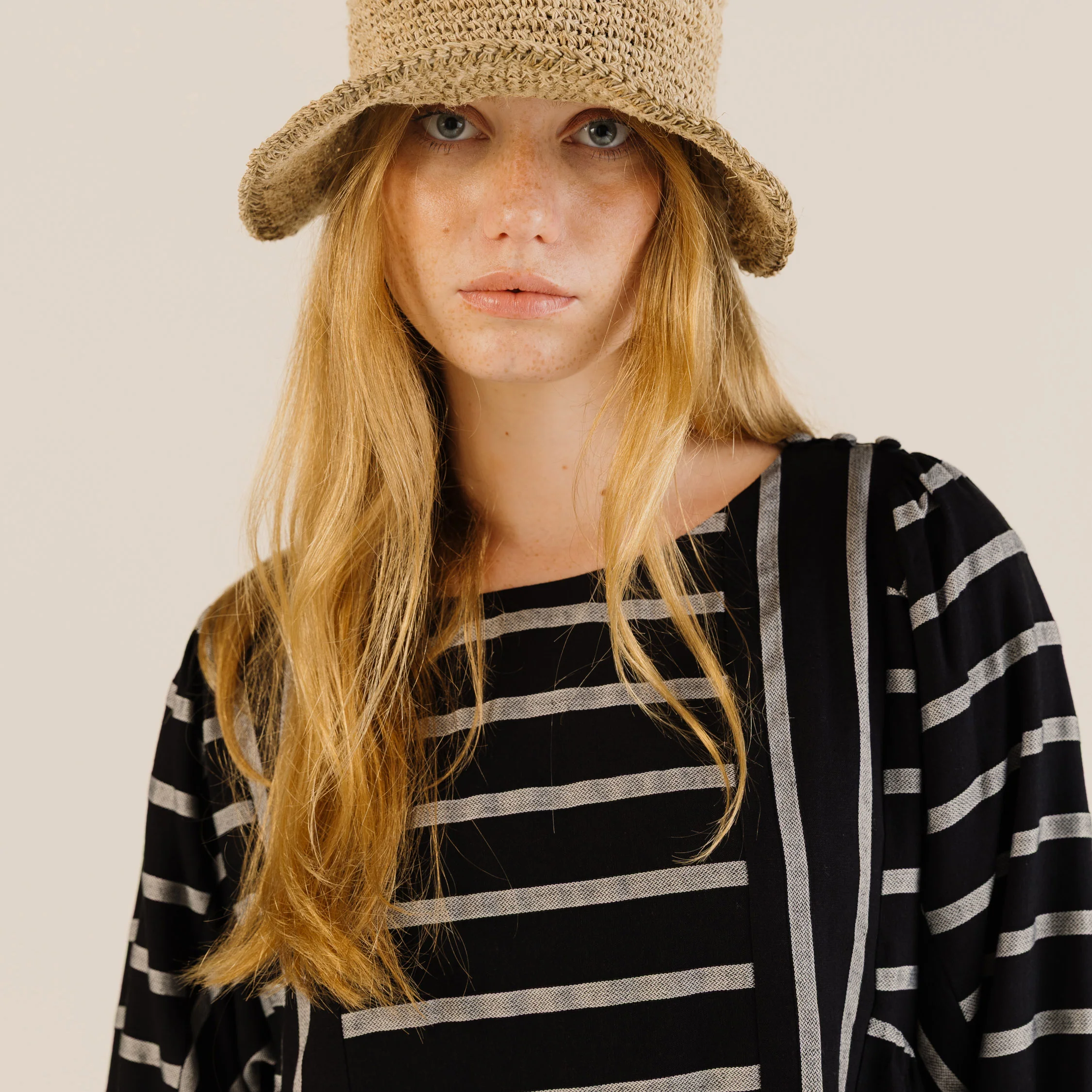 Women's Linen & Cotton Betsy Dress - Black Stripe - Image 8