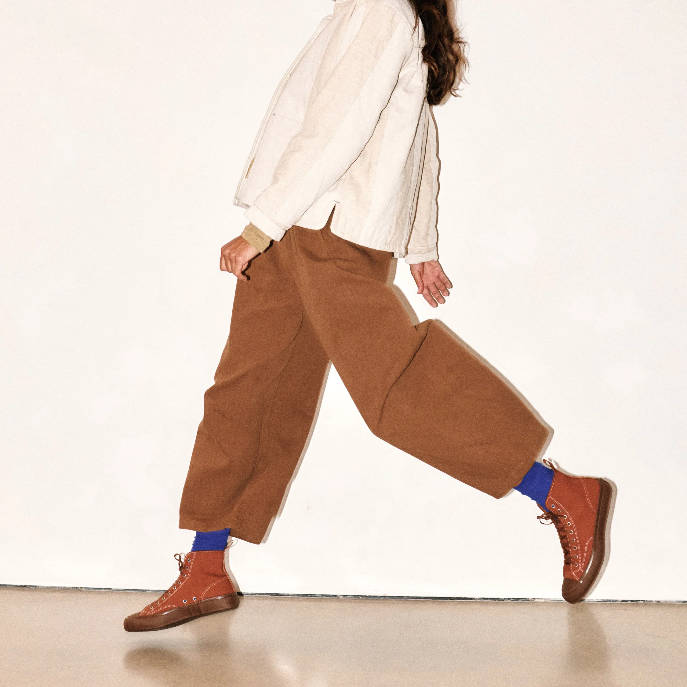Women's Linen & Cotton Leila Trousers - Earth - Image 7