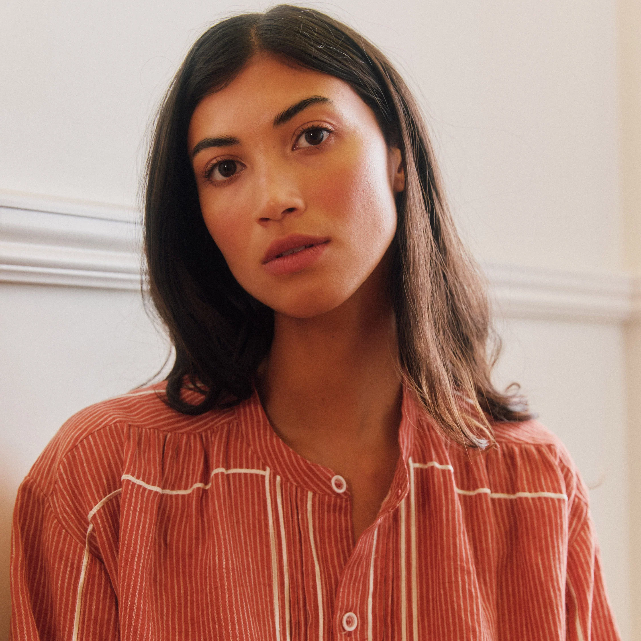 Women's Linen Willow Shirt - Brick - Image 5