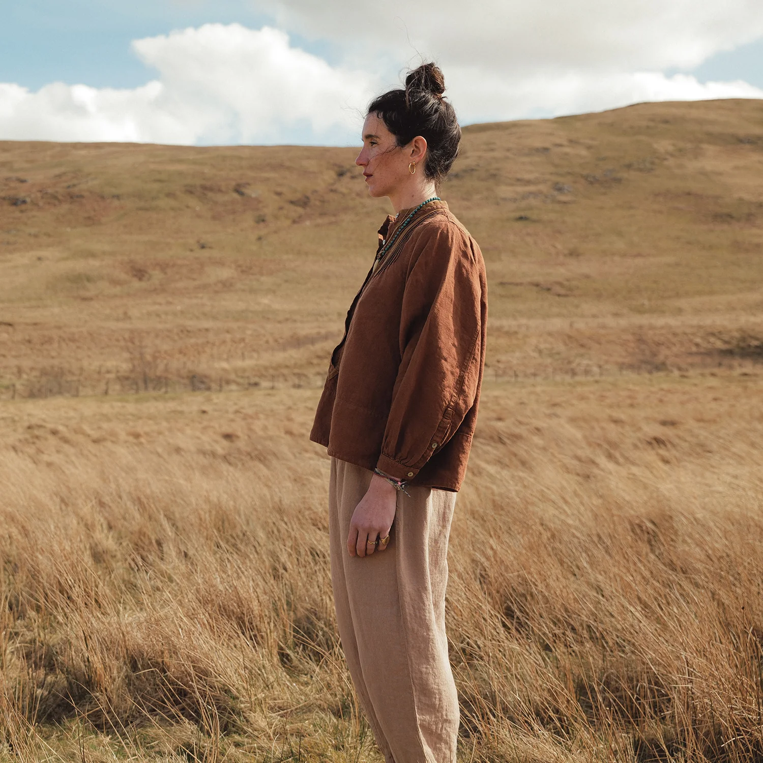 Acacia Women's Blouse - Linen - Auburn - Image 2