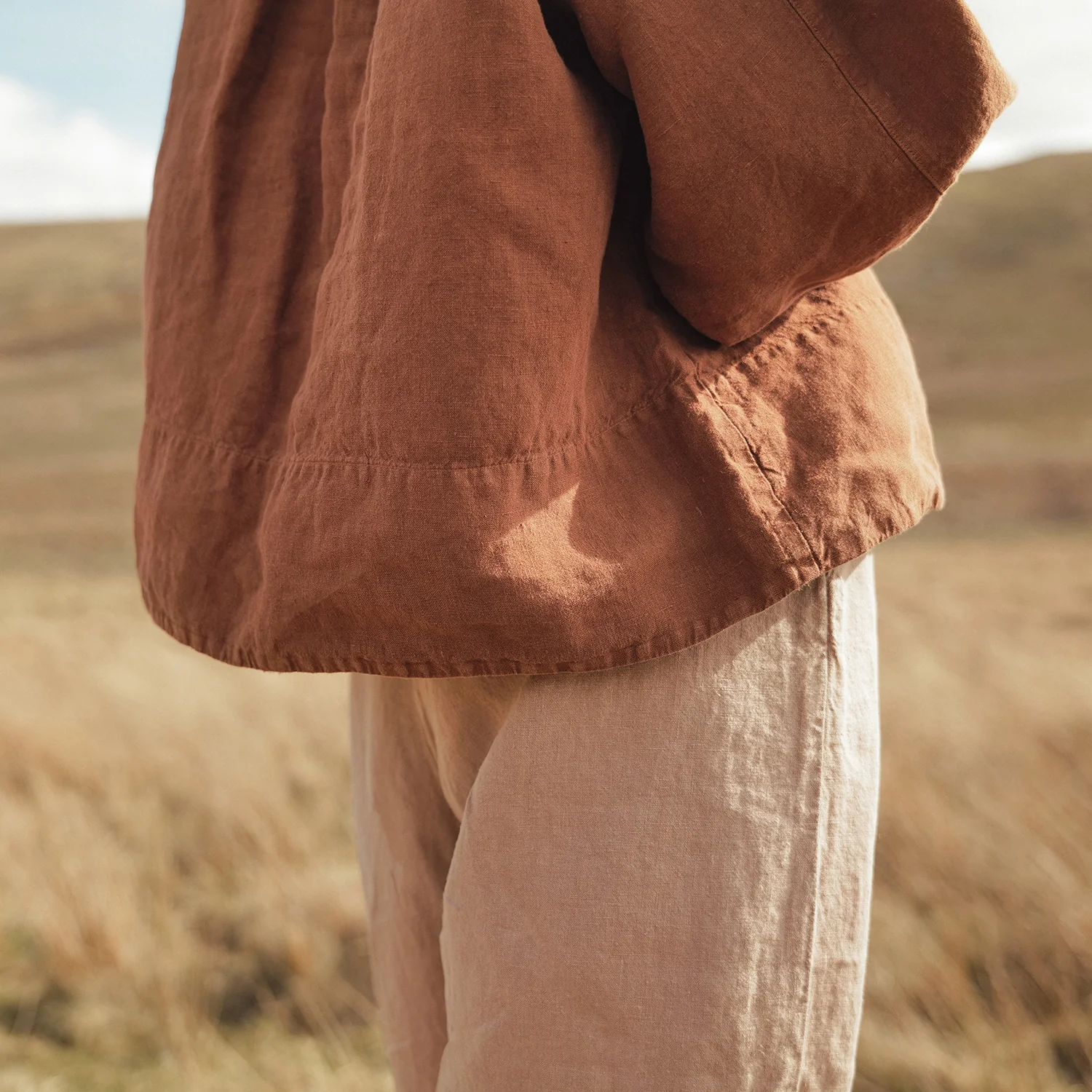 Acacia Women's Blouse - Linen - Auburn - Image 3