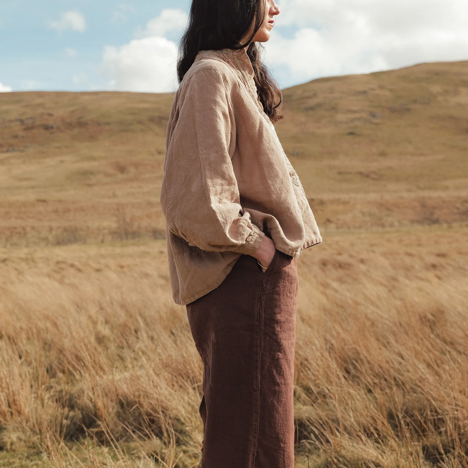 Acacia Women's Blouse - Linen - Sand - Image 3