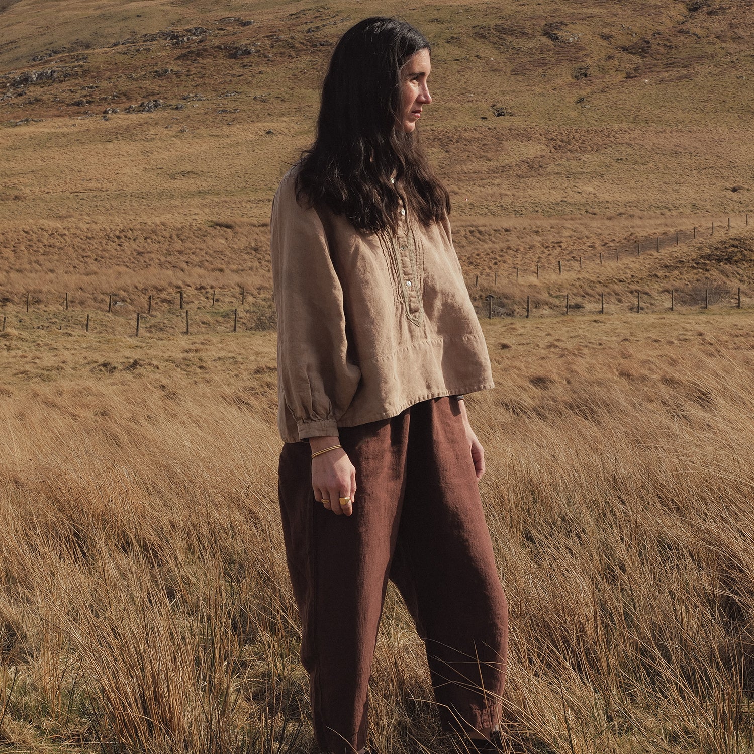 Acacia Women's Blouse - Linen - Sand - Image 4