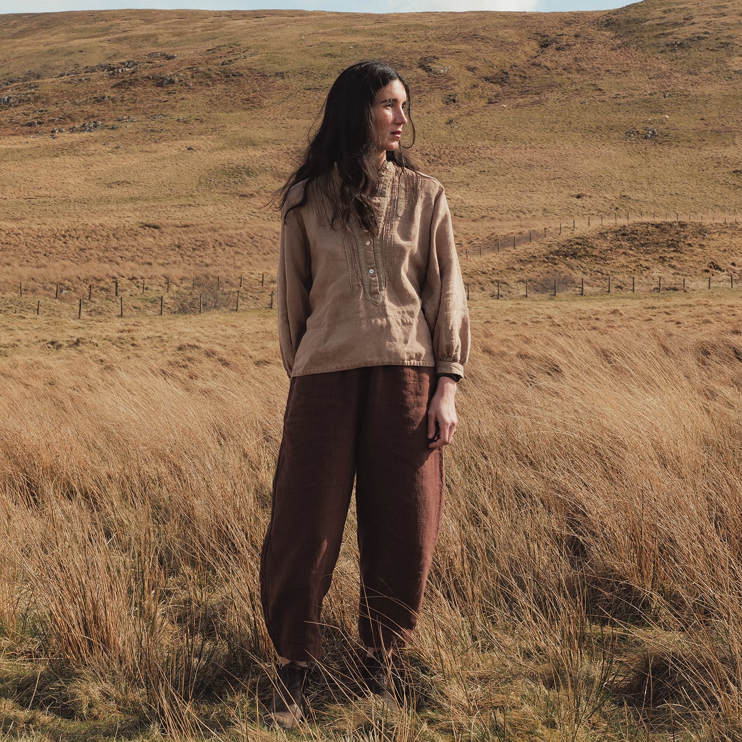 Acacia Women's Blouse - Linen - Sand - Image 5