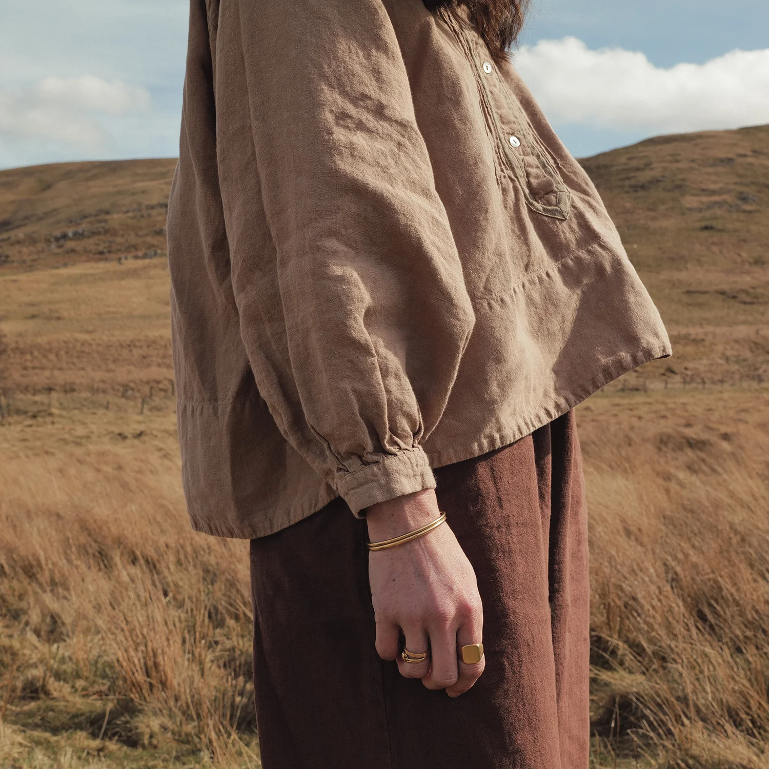 Acacia Women's Blouse - Linen - Sand - Image 6