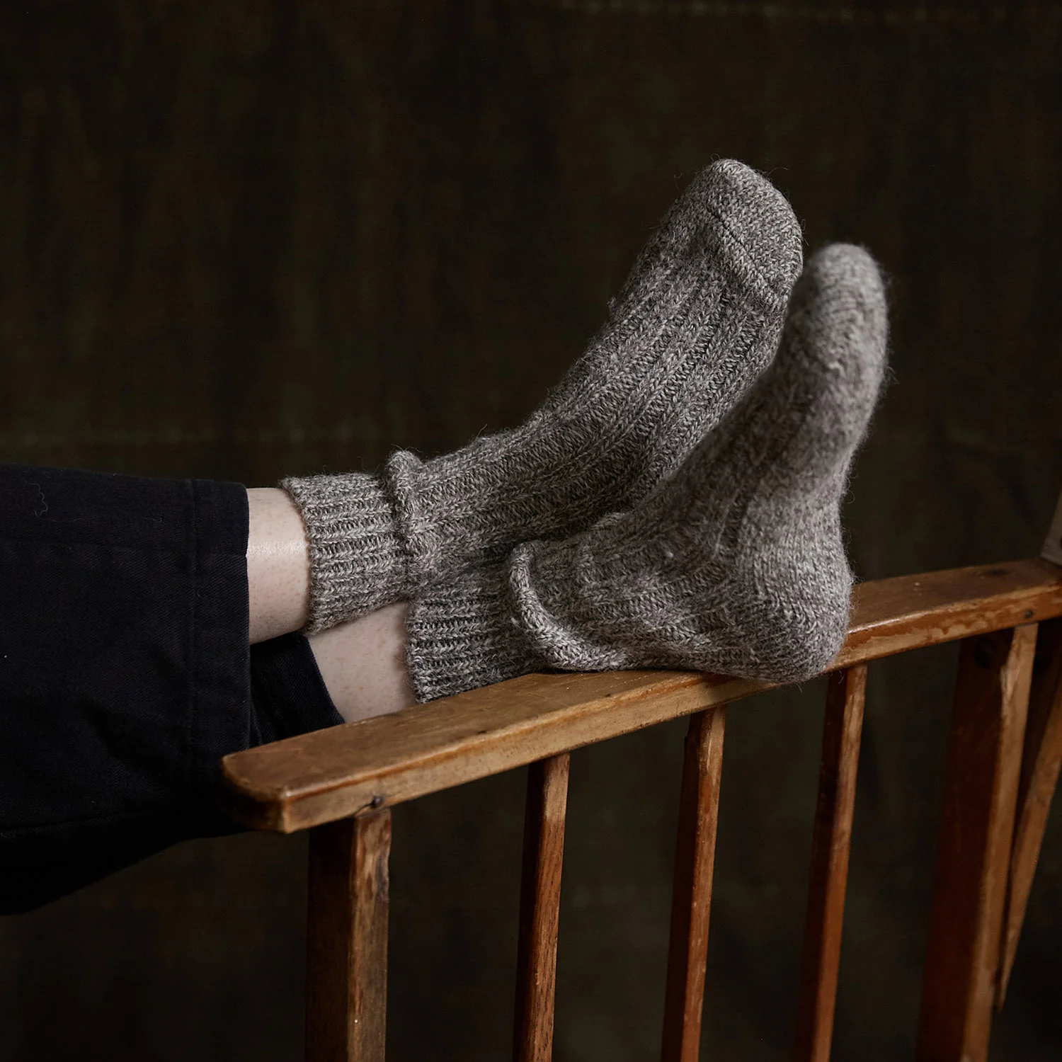 Jacob Adults Socks - Wool - Loam