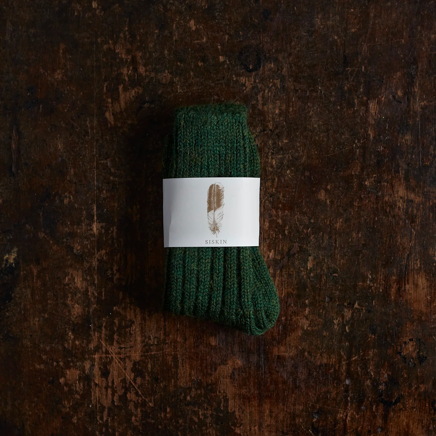 Jacob Adults Tweed Socks - Wool - Spruce - Image 2