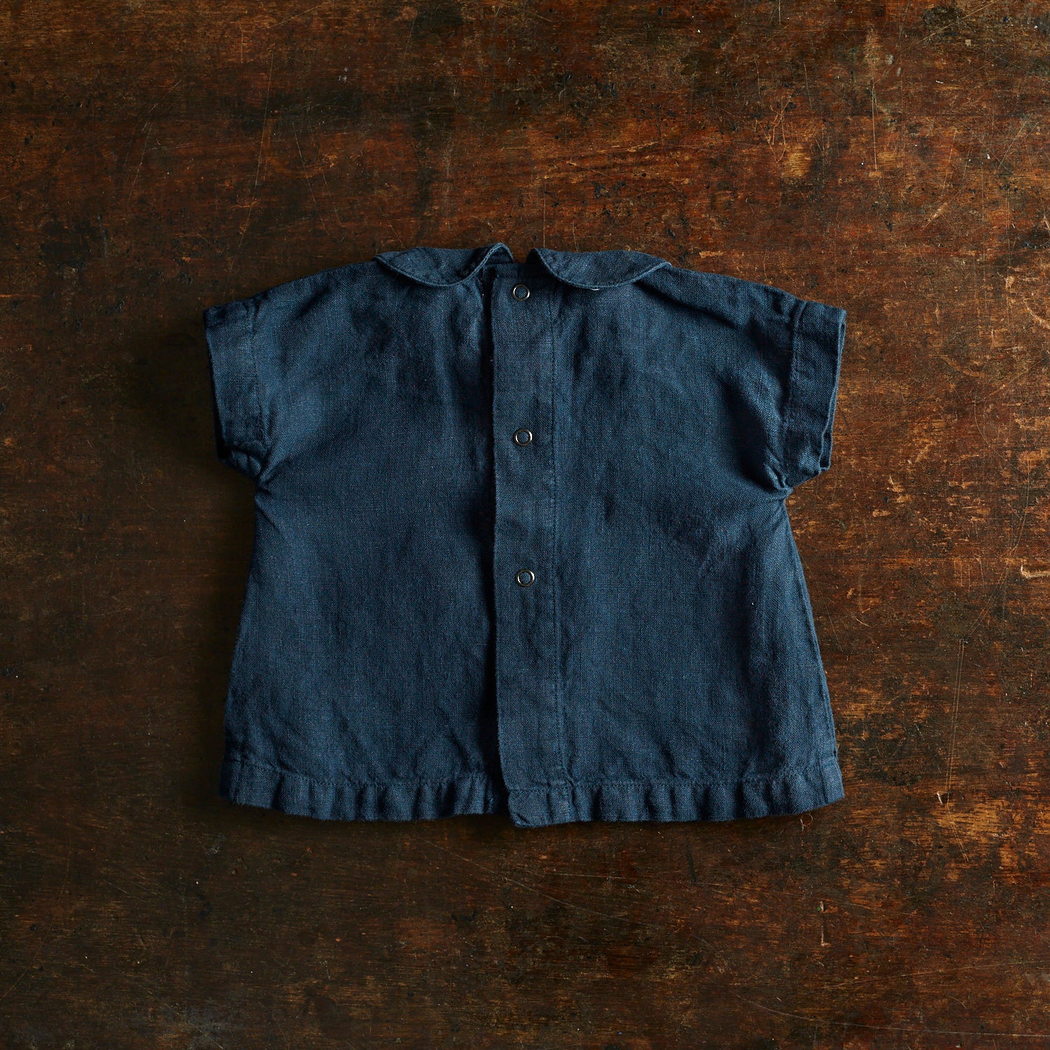 Alder Baby Tunic Top - Linen - Midnight - Image 3