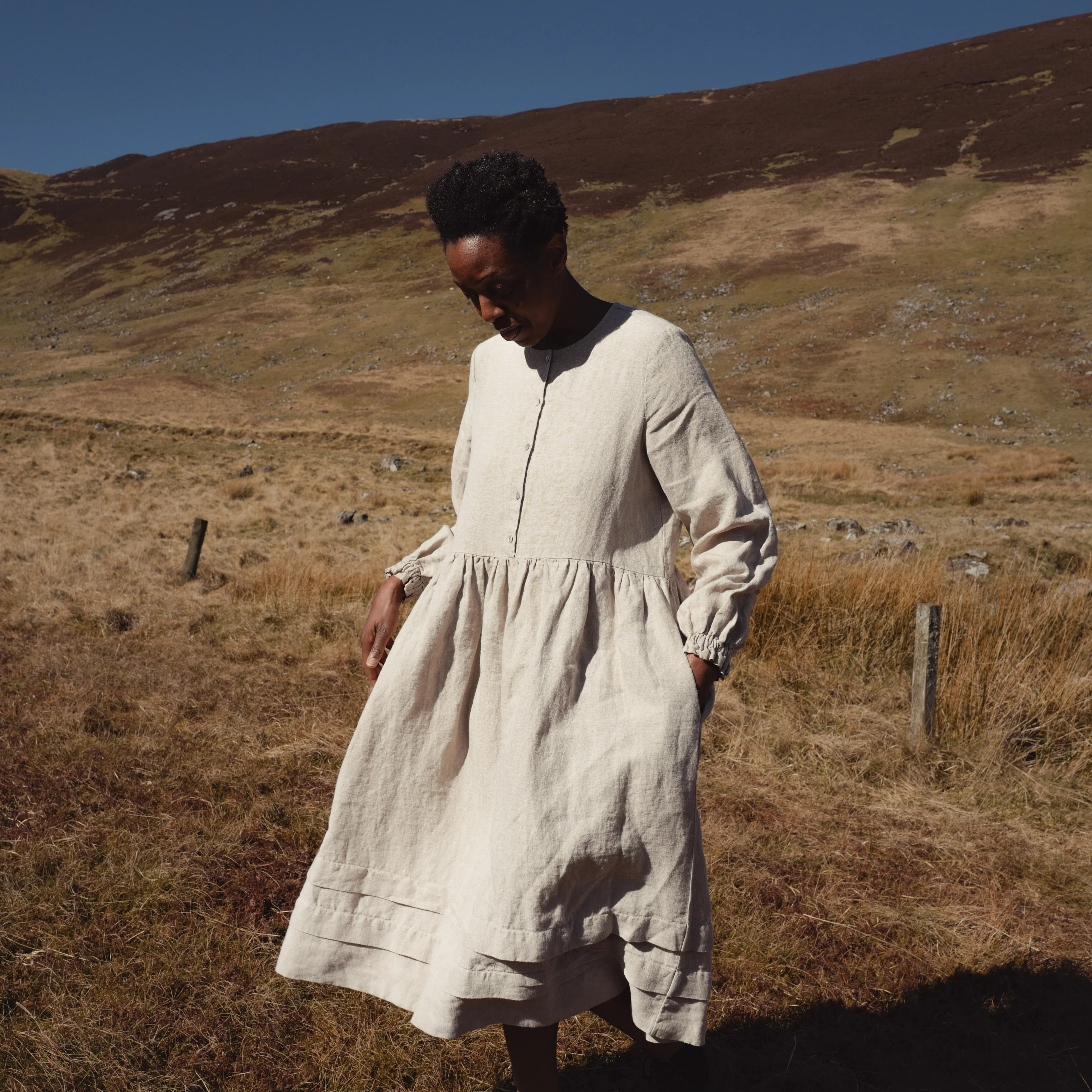 Ash Women's Dress - Linen - Natural