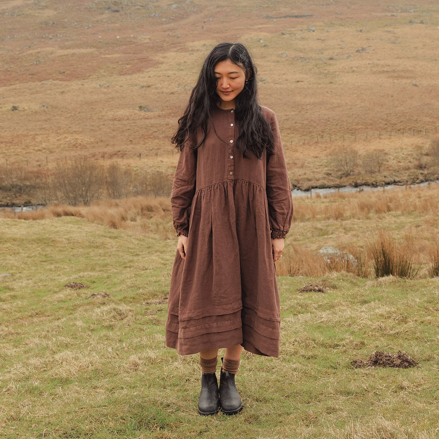 Ash Women's Dress - Linen - Squirrel - Image 2