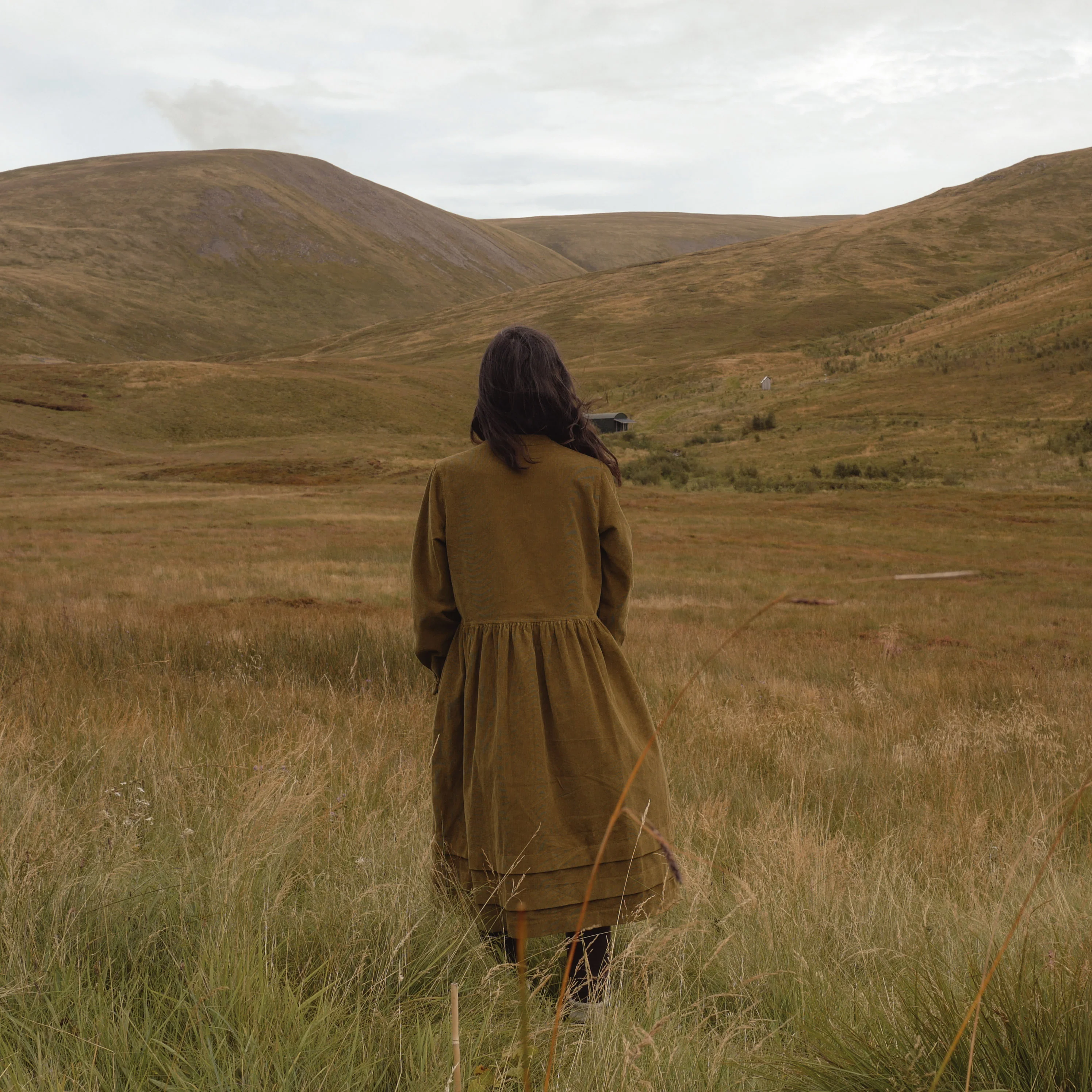Ash Women's Dress - Cotton Corduroy - Seaweed - Image 2