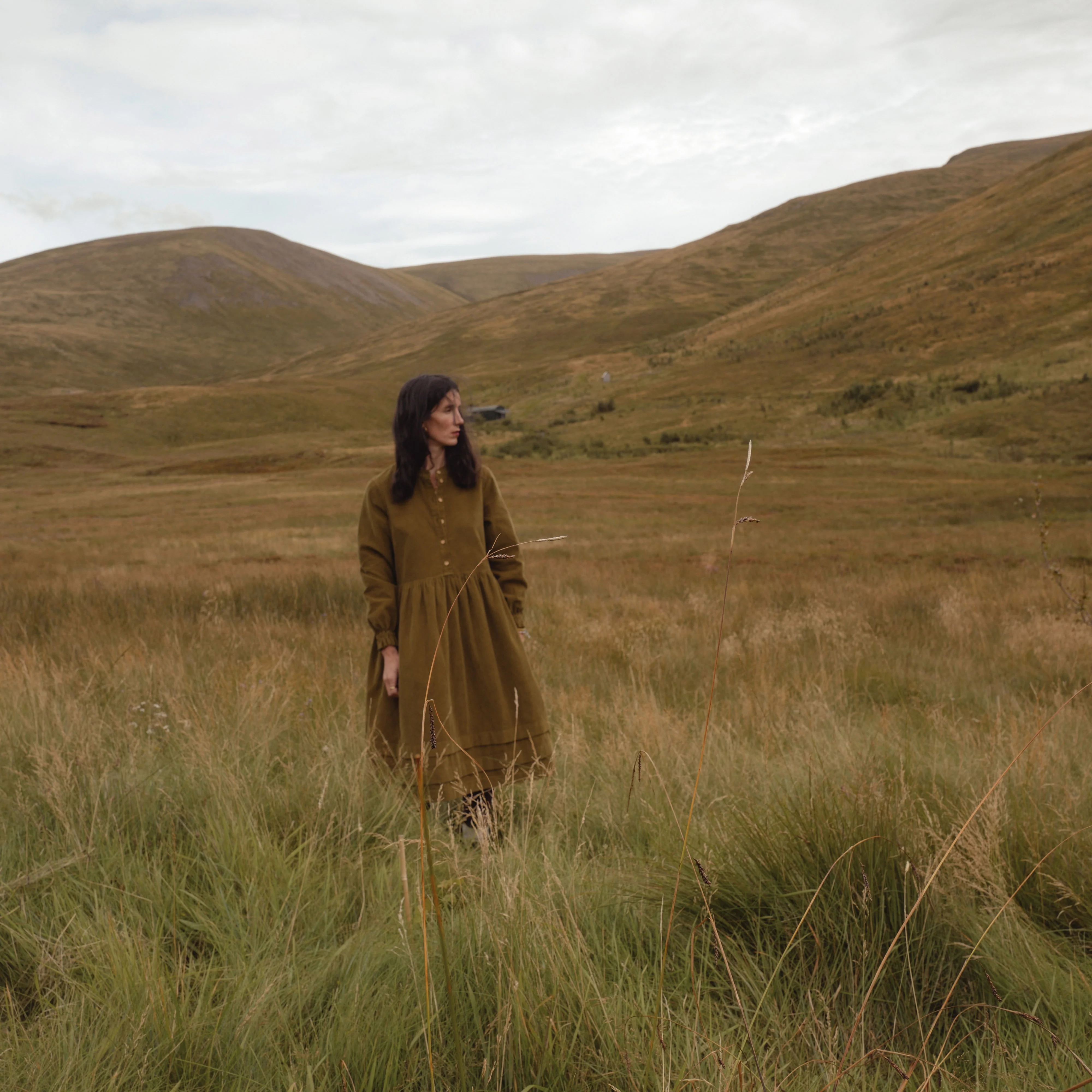 Ash Women's Dress - Cotton Corduroy - Seaweed - Image 7