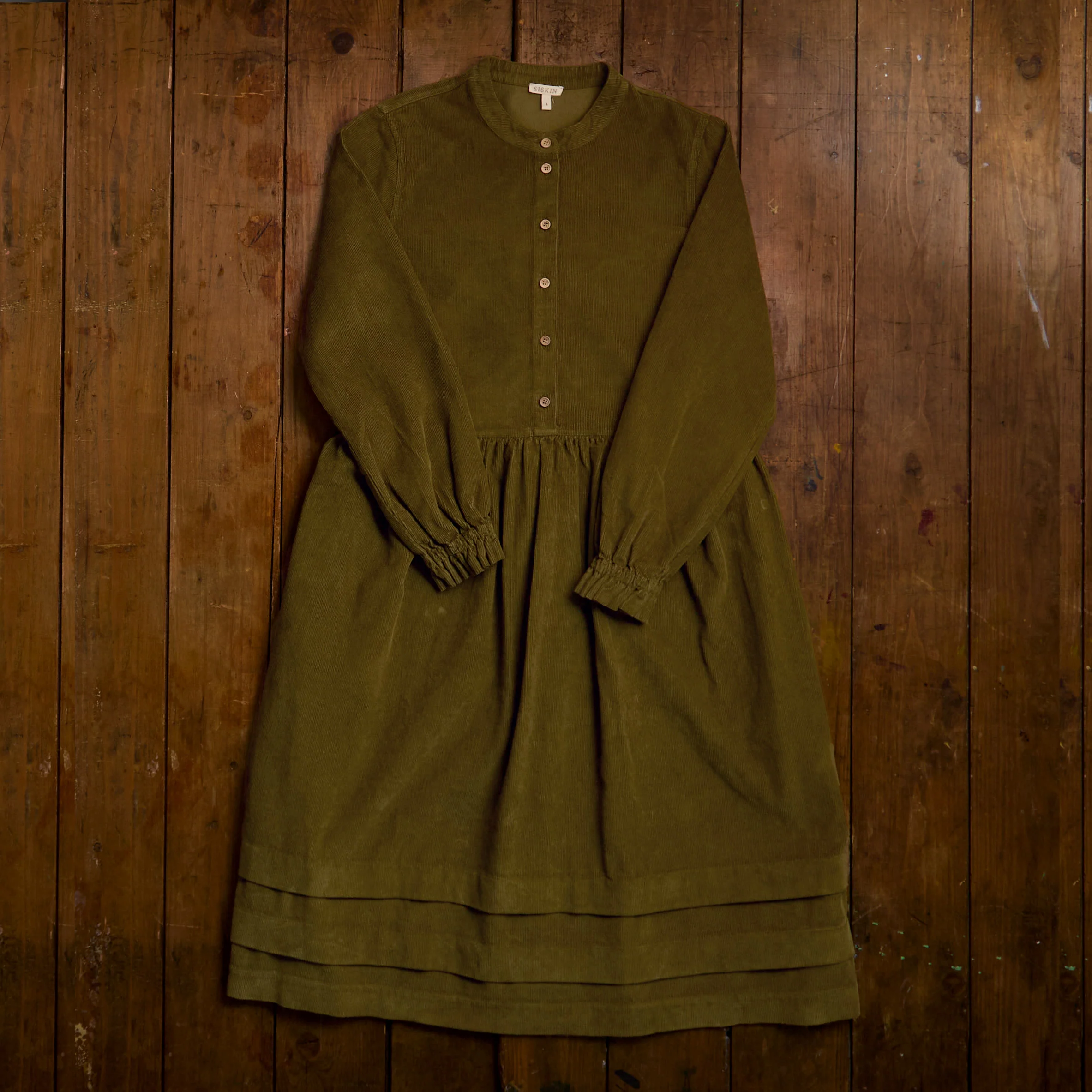 Ash Women's Dress - Cotton Corduroy - Seaweed - Image 8