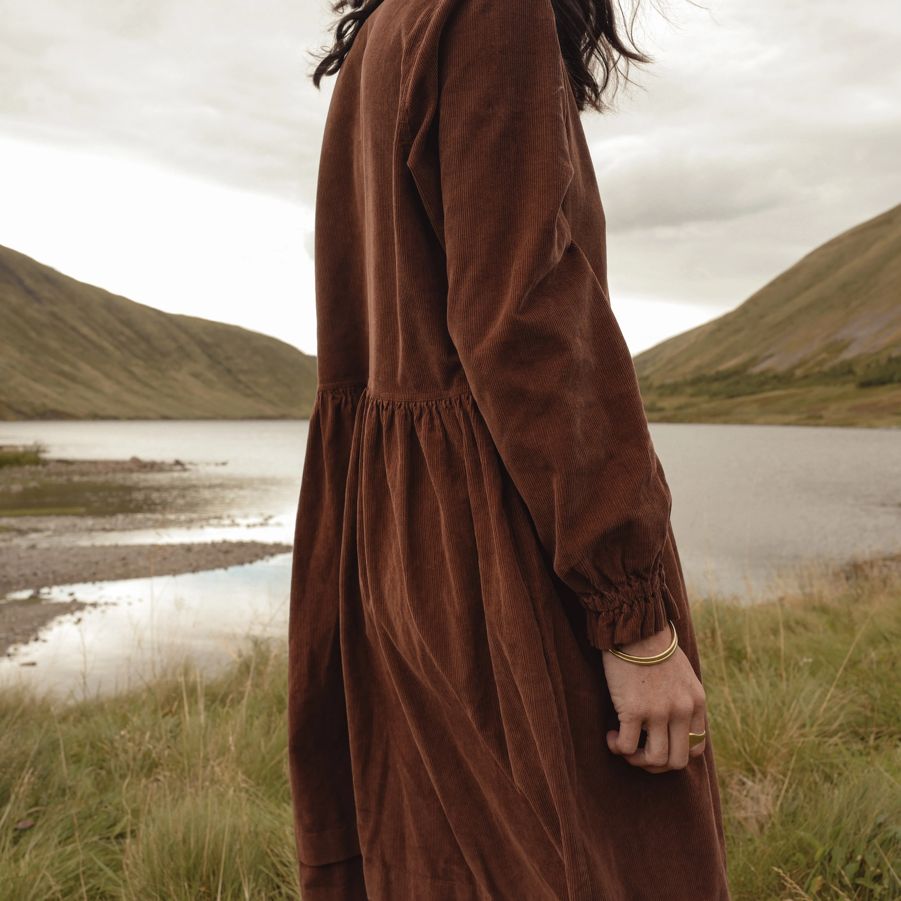 Ash Women's Dress - Cotton Corduroy - Squirrel - Image 5