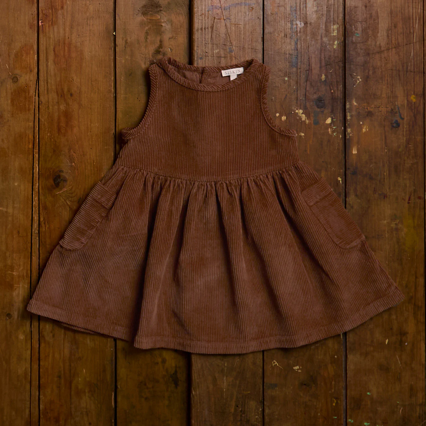 Aspen Baby & Kids Dress - Cotton Corduroy - Auburn - Image 2