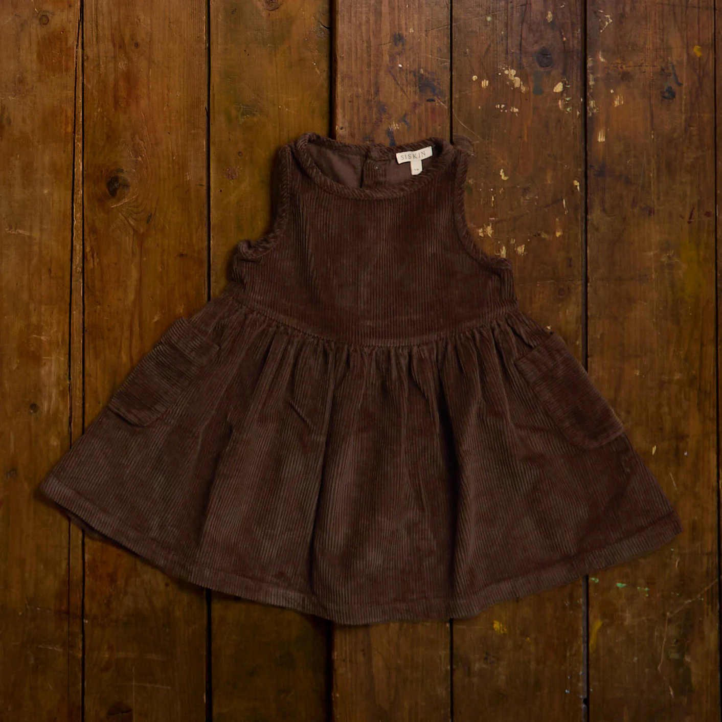 Aspen Baby & Kids Dress - Cotton Corduroy - Squirrel - Image 6
