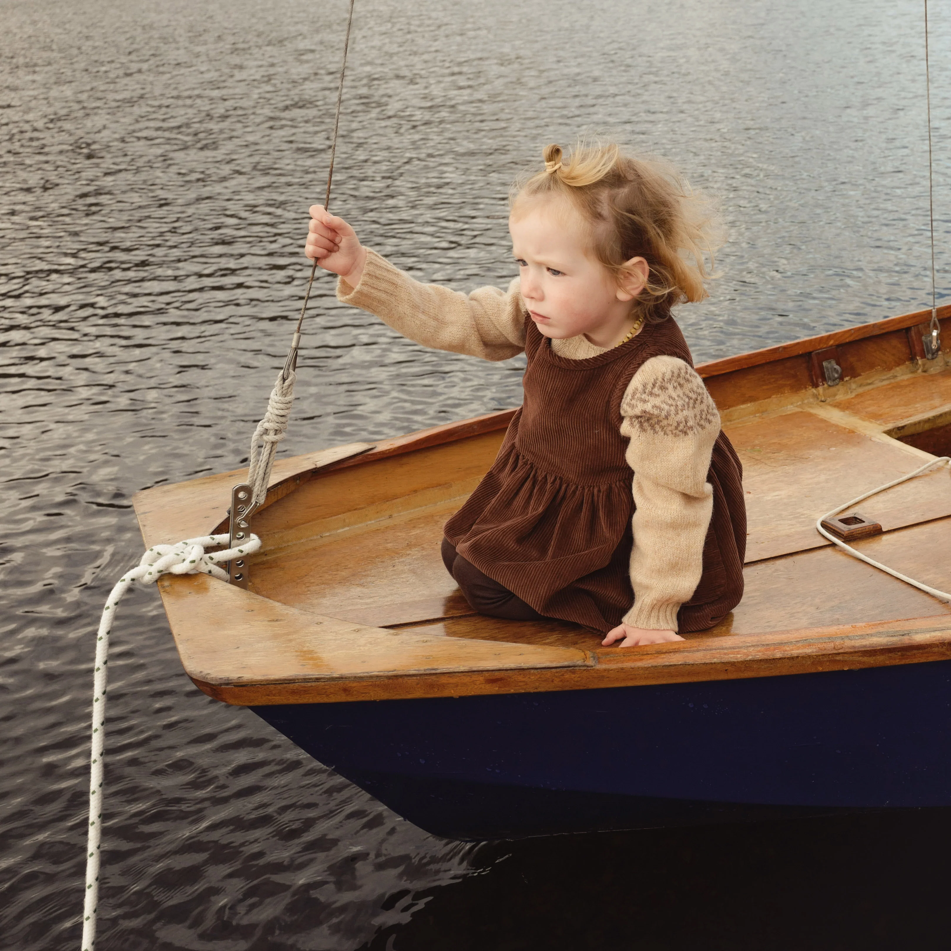 Aspen Baby & Kids Dress - Cotton Corduroy - Squirrel - Image 7