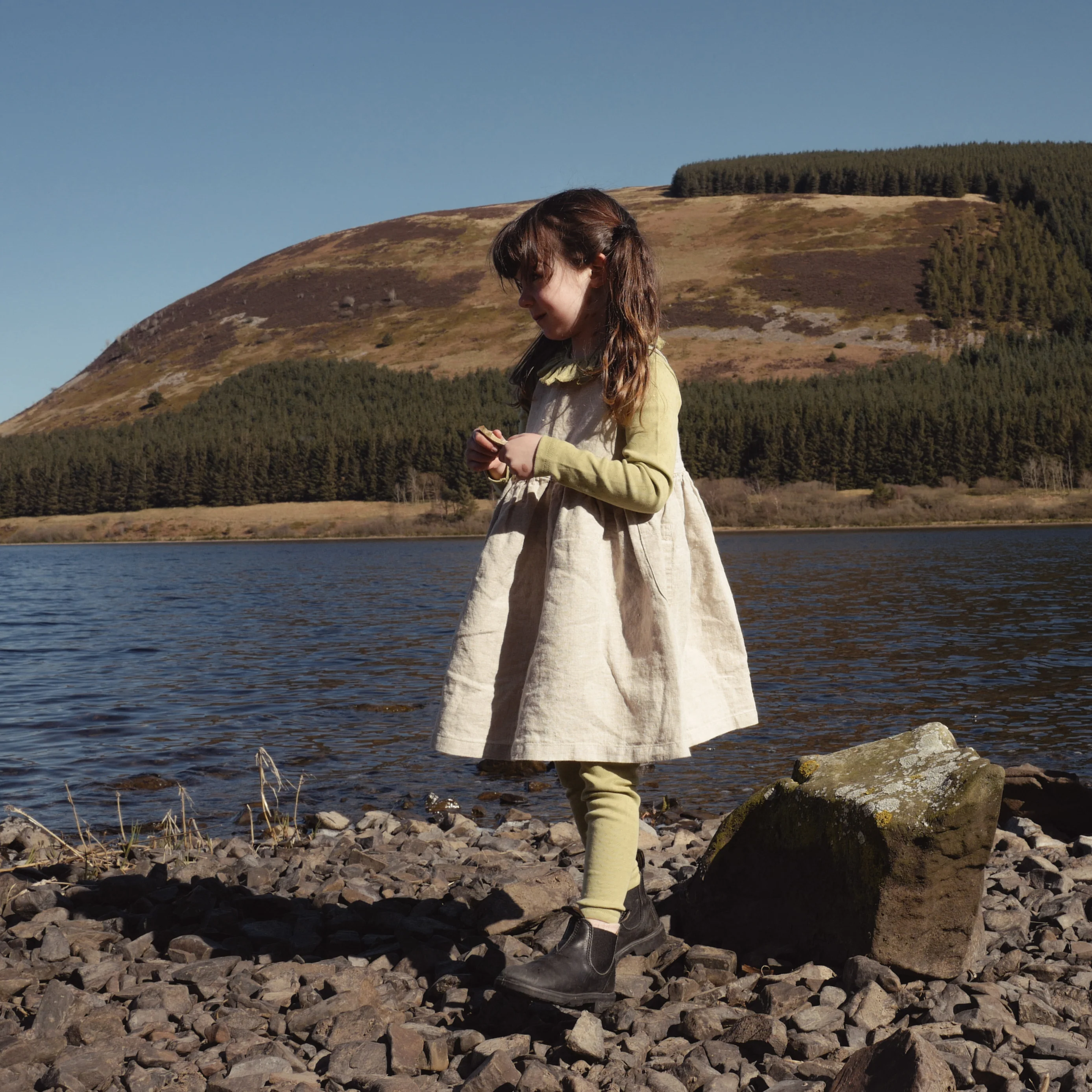 Aspen Baby & Kids Dress - Linen - Natural - Image 3