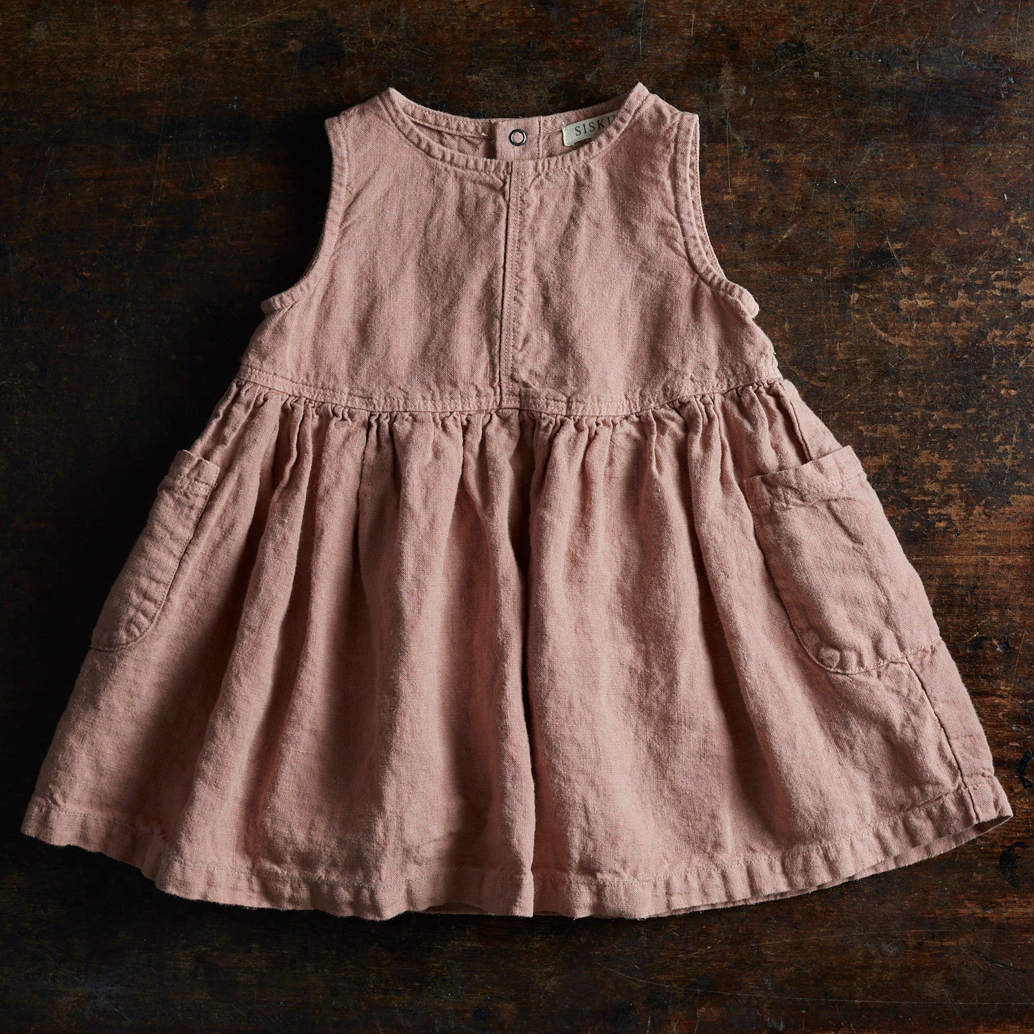 Aspen Baby & Kids Dress - Linen - Peony - Image 3