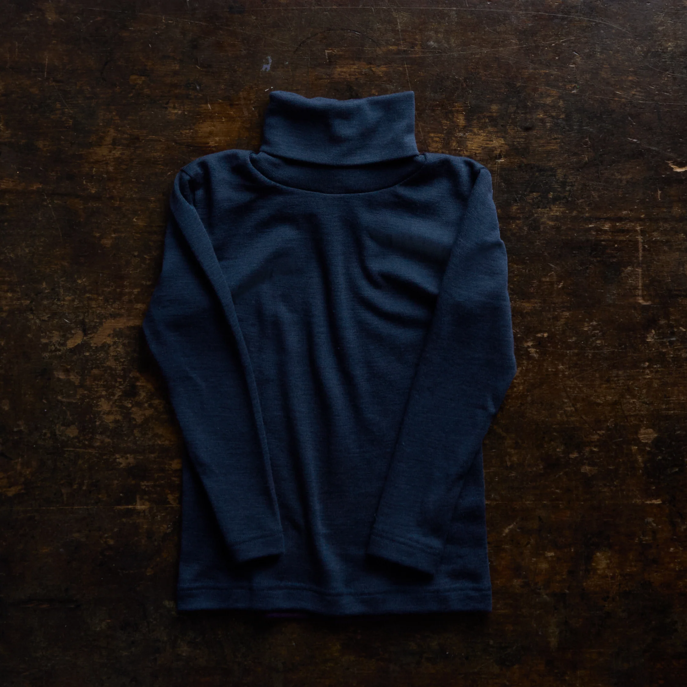 Auk Kids Top - Merino Wool & Silk - Night Ocean - Image 2