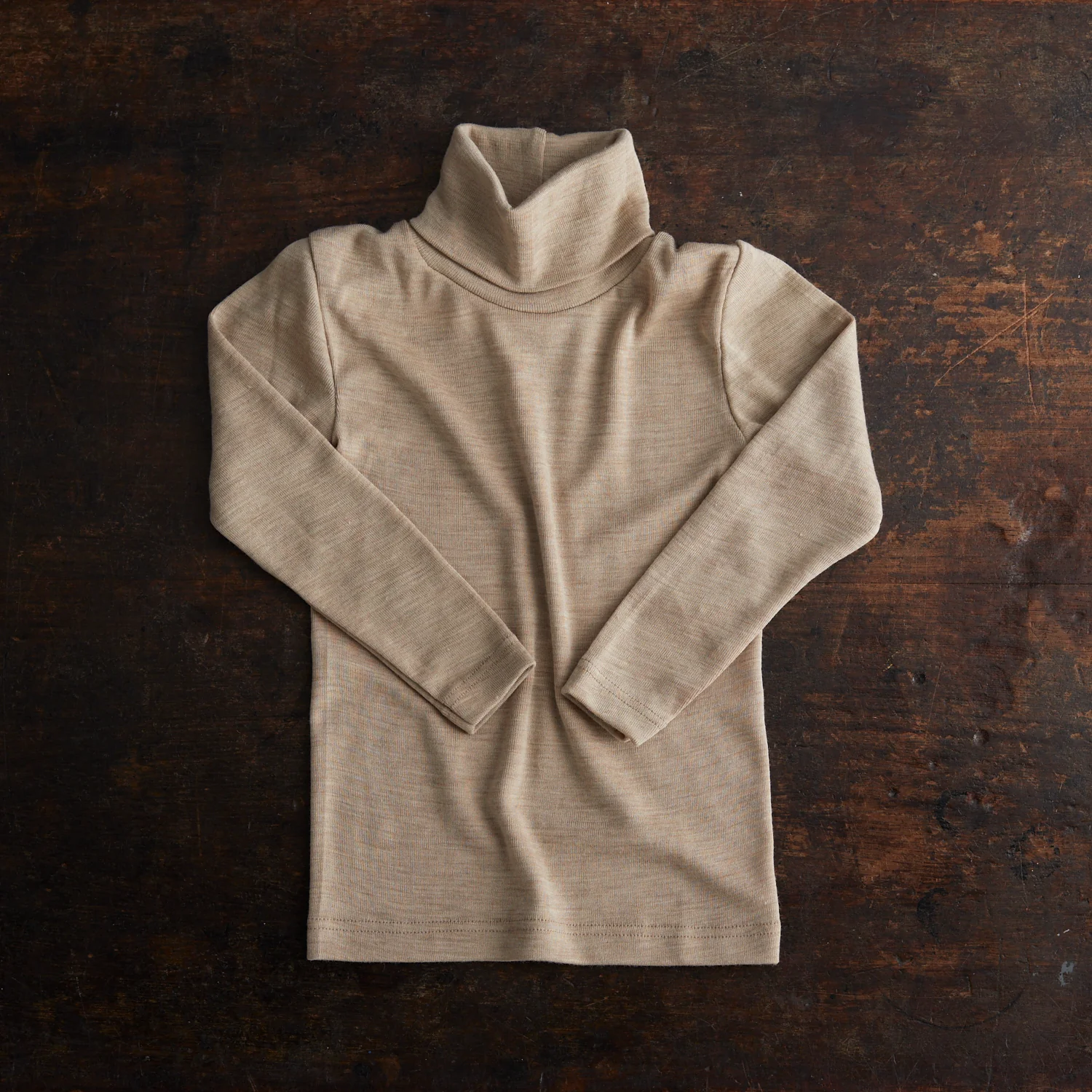 Auk Kids Top - Merino Wool & Silk - Sandstorm