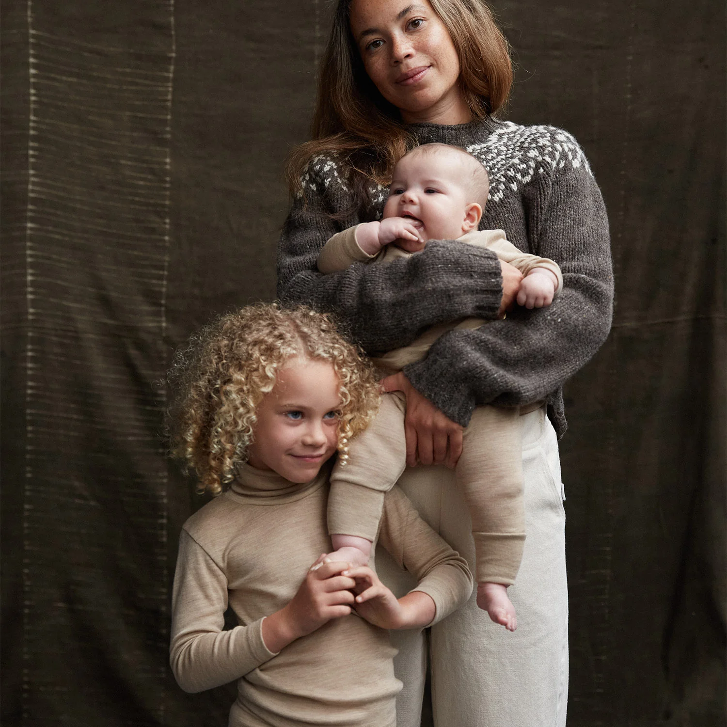 Auk Kids Top - Merino Wool & Silk - Sandstorm - Image 2