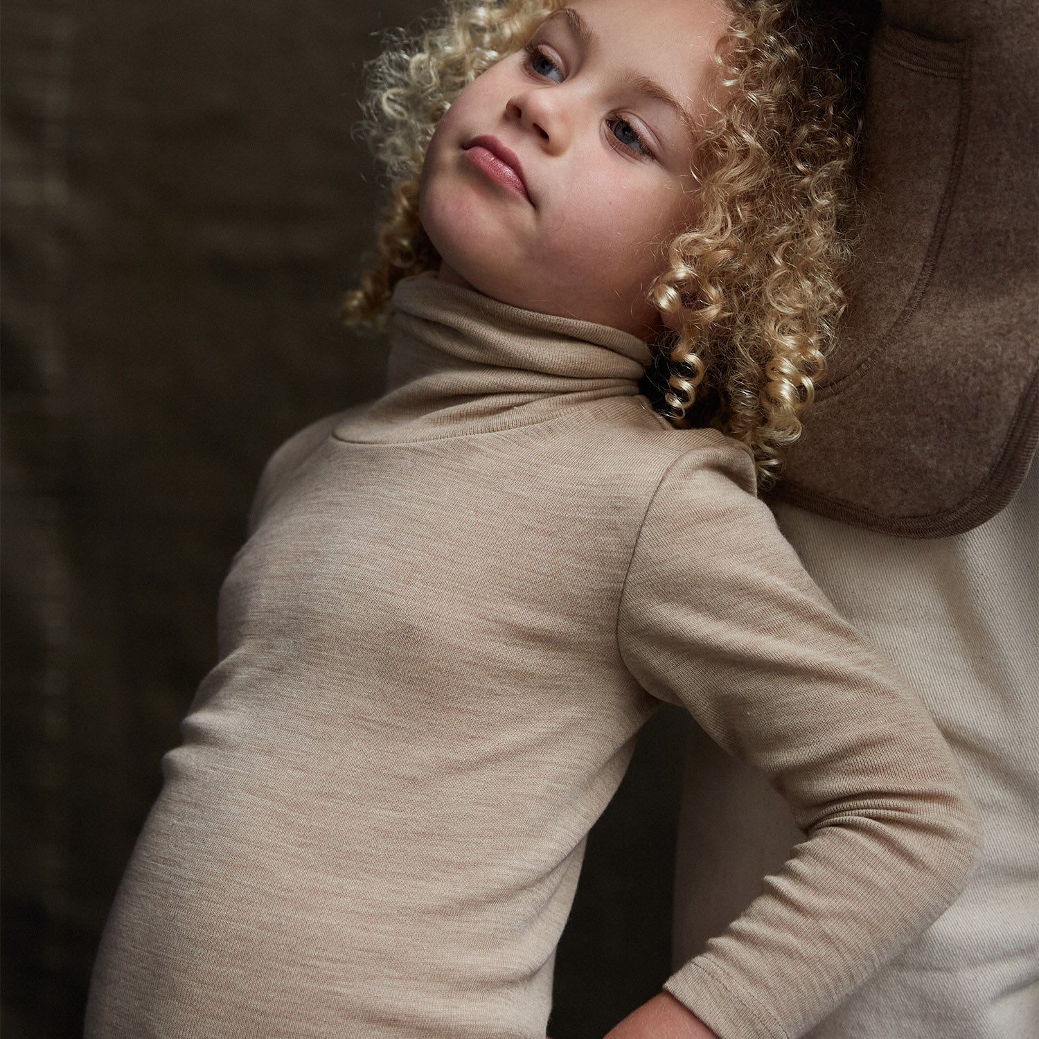 Auk Kids Top - Merino Wool & Silk - Sandstorm - Image 3