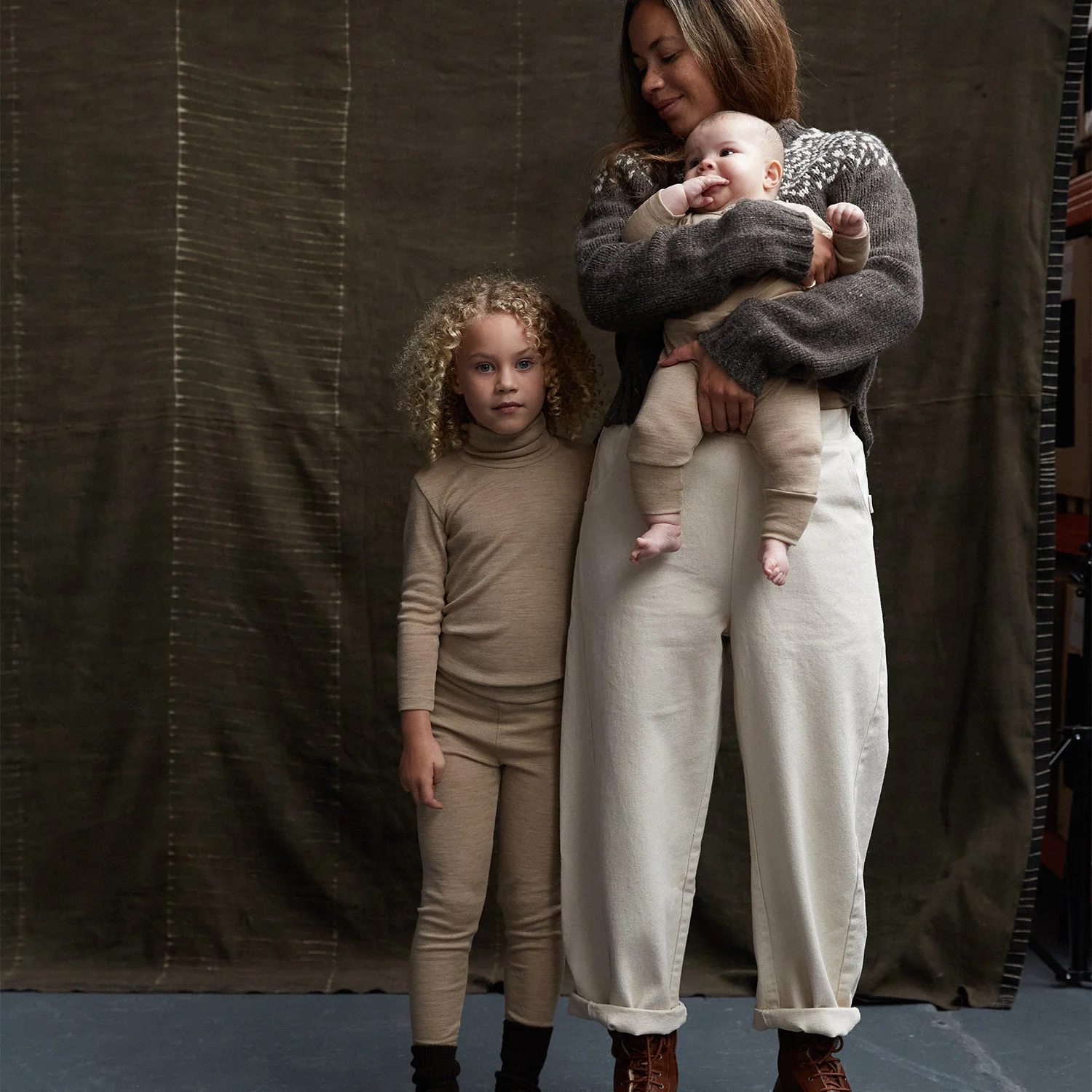 Auk Kids Top - Merino Wool & Silk - Sandstorm - Image 4