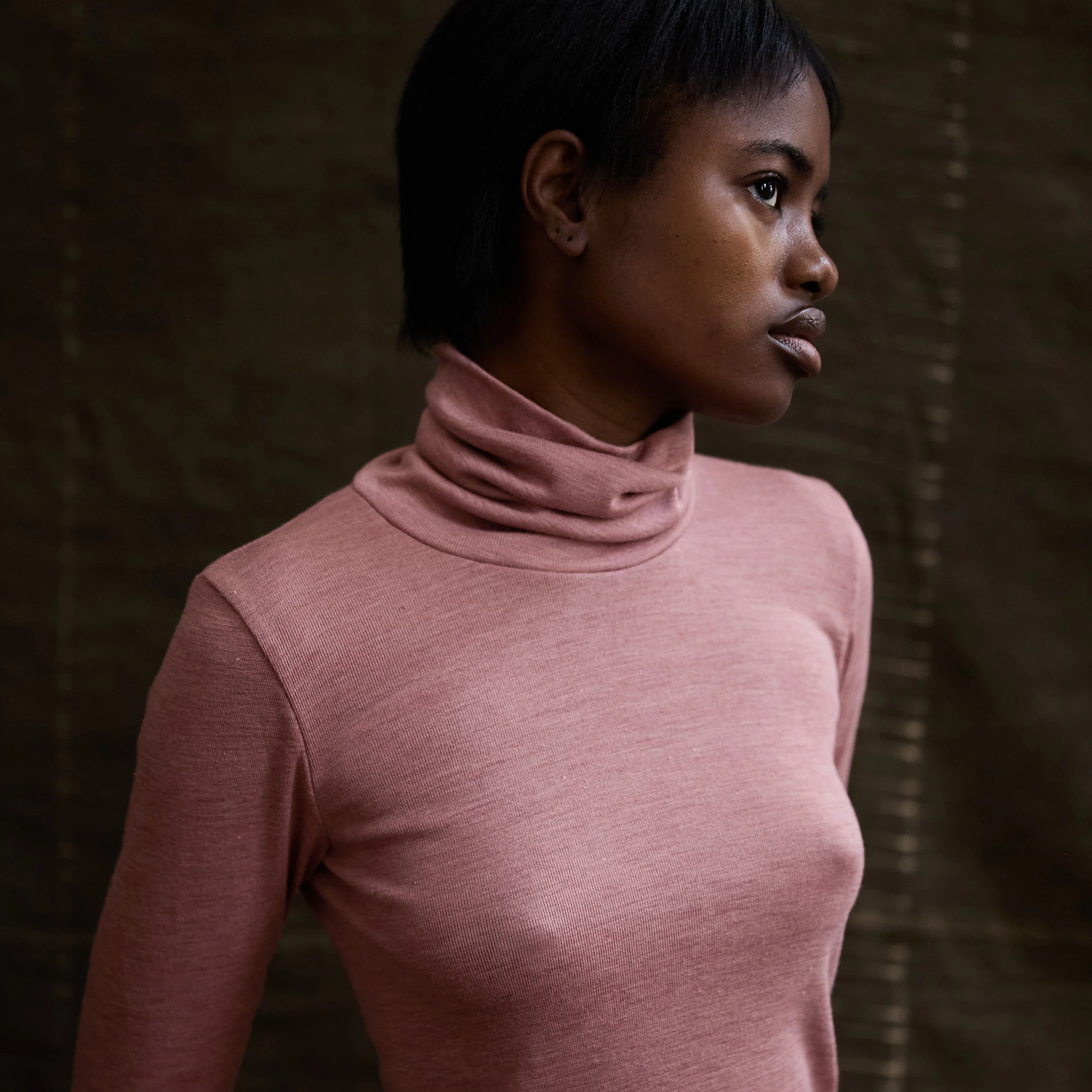 Auk Women’s Top - Merino Wool & Silk - Orchid - Image 3
