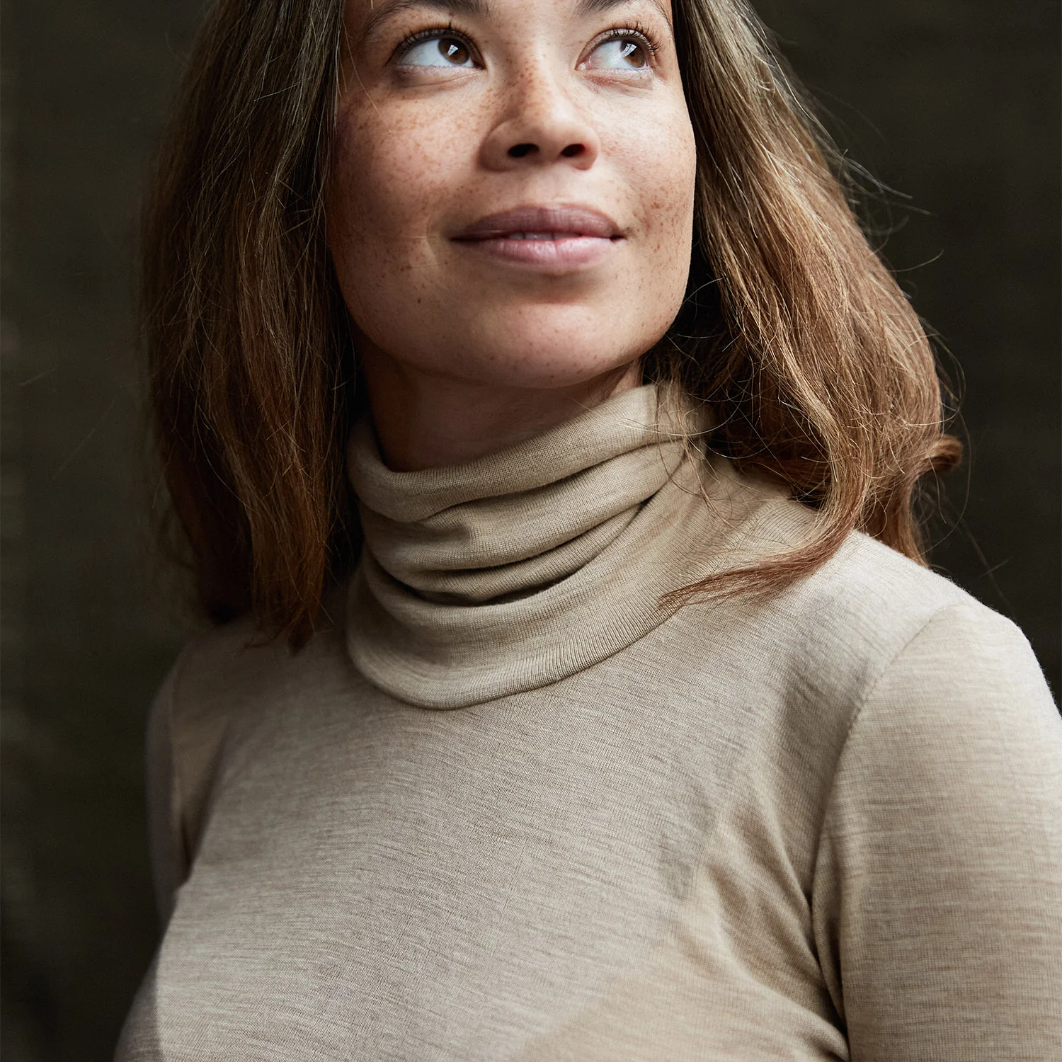 Auk Women's Top - Merino Wool & Silk - Sandstorm
