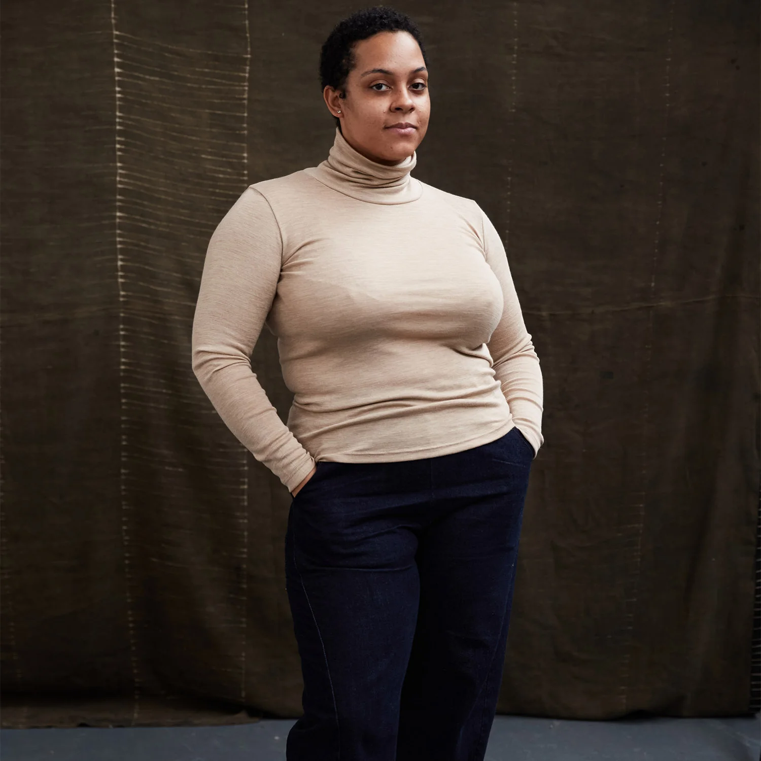 Auk Women's Top - Merino Wool & Silk - Sandstorm - Image 2