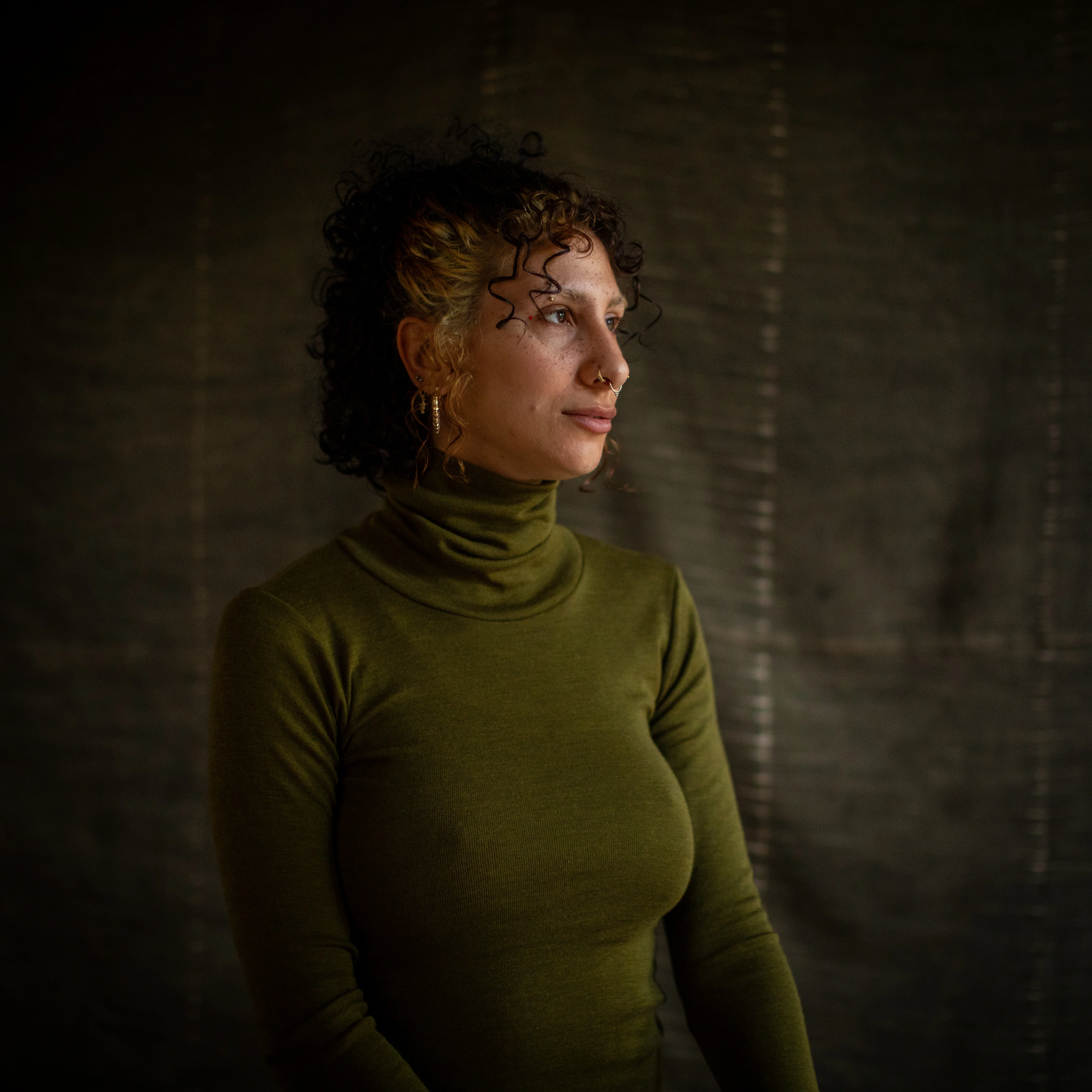 Auk Women's Top - Merino Wool & Silk - Seaweed - Image 4