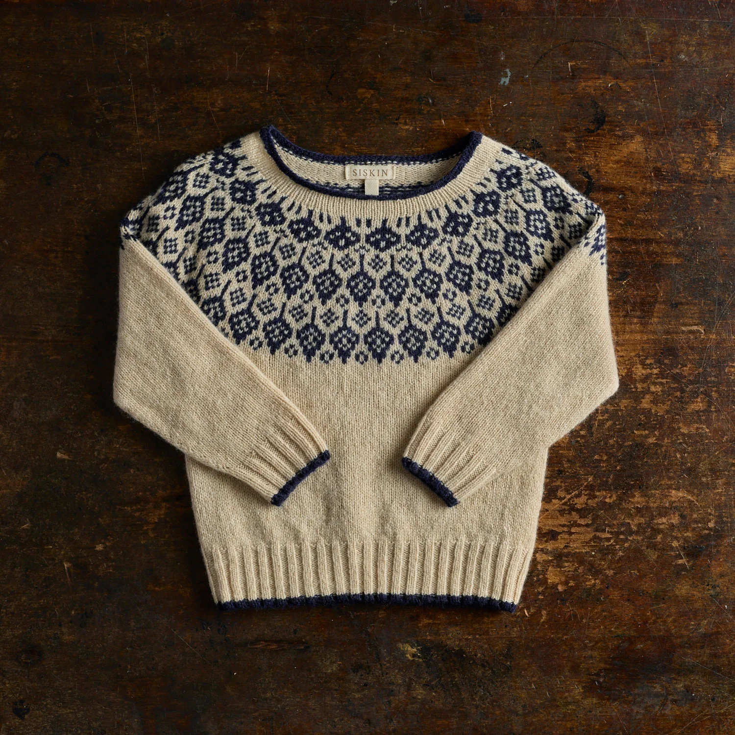 Autumn Baby & Kids Sweater - Superfine Lambswool - Oat - Image 2