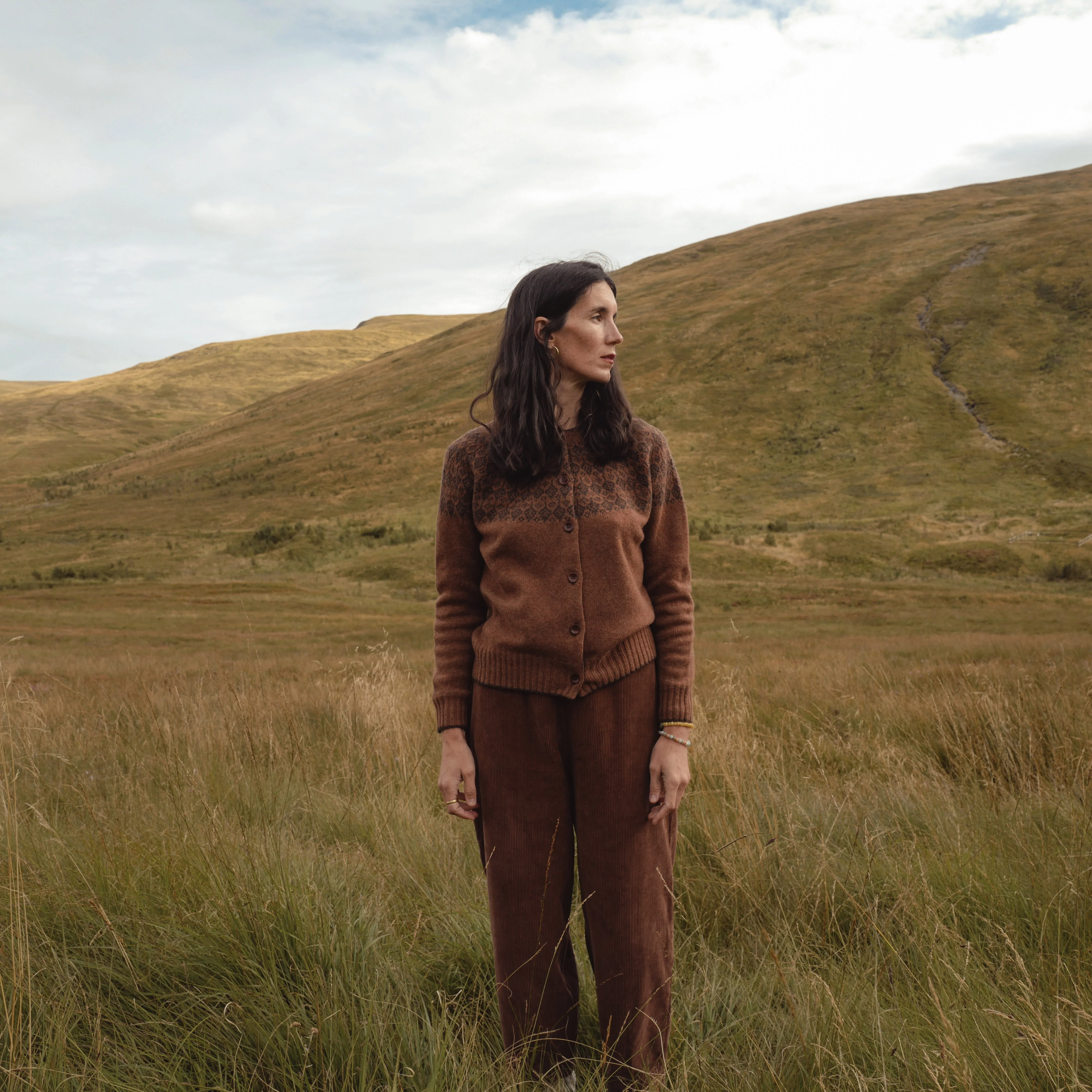Autumn Women's Cardigan - Superfine Lambswool - Hazelnut - Image 3