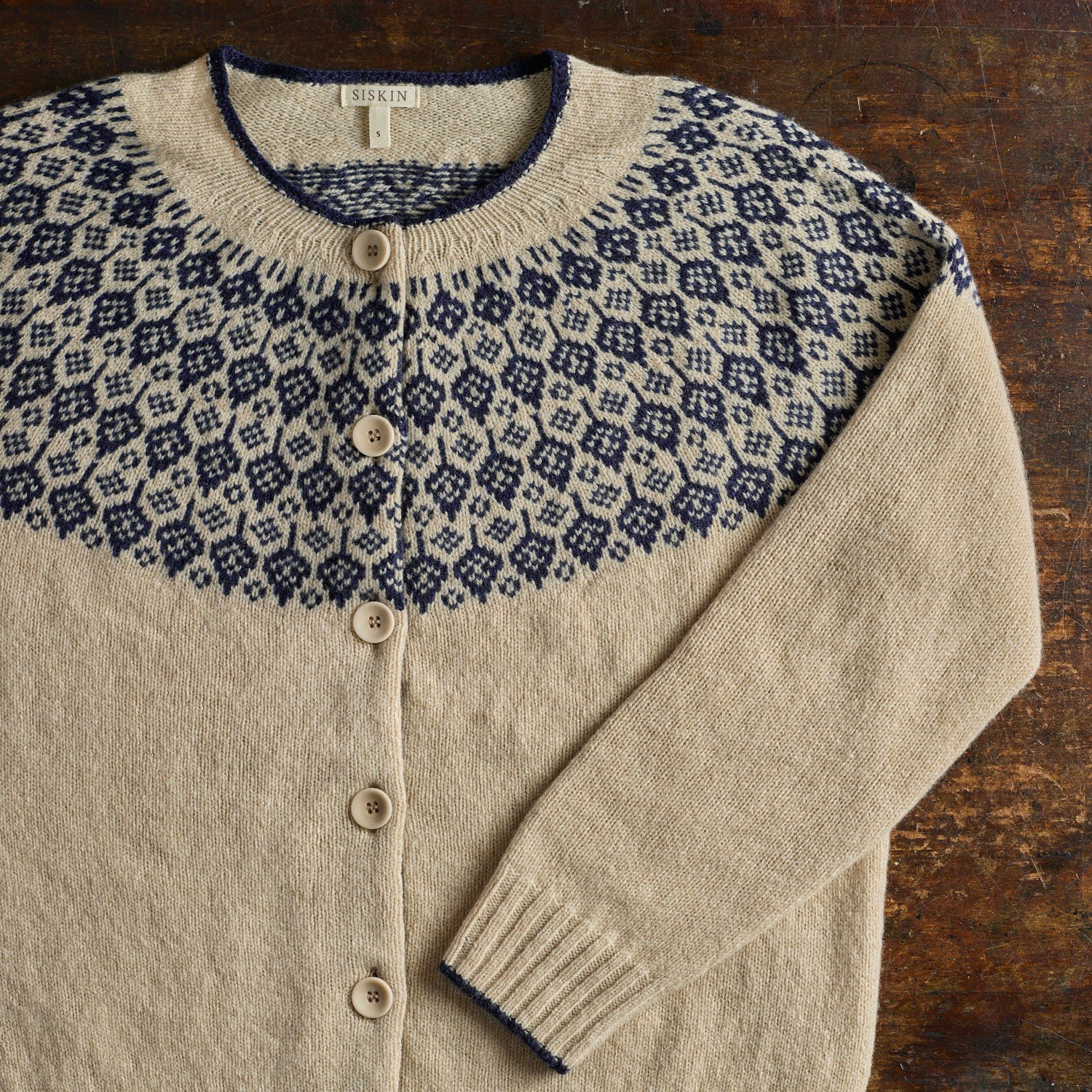 Autumn Women's Cardigan - Superfine Lambswool - Oat - Image 4