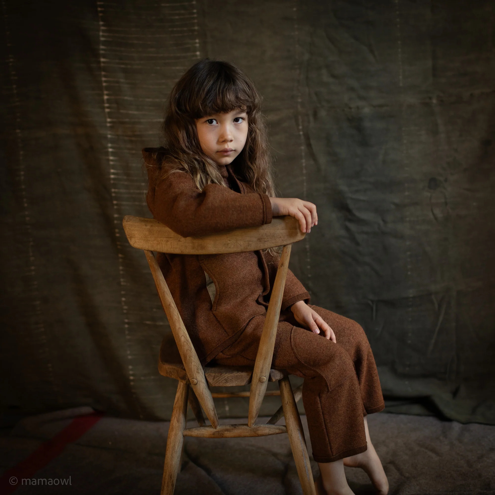 Bramble Baby & Kids Jacket - Boiled Merino Wool - Auburn - Image 10