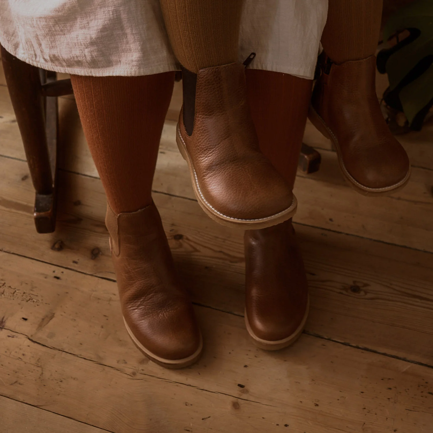 Weaver Baby & Kids Knee High Socks - Wool - Ochre - Image 5