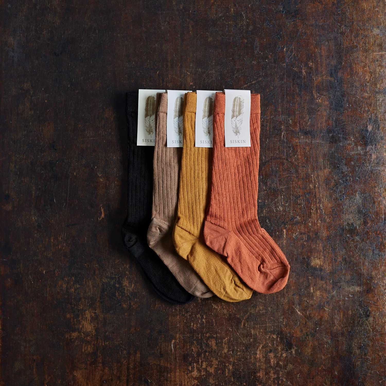 Weaver Baby & Kids Knee High Socks - Wool - Rust - Image 3
