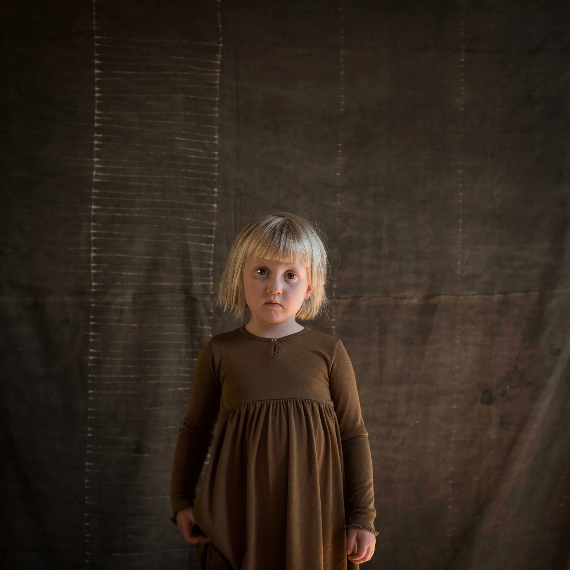 Ibis Baby & Kids Dress - Merino Wool & Silk - Almond - Image 4