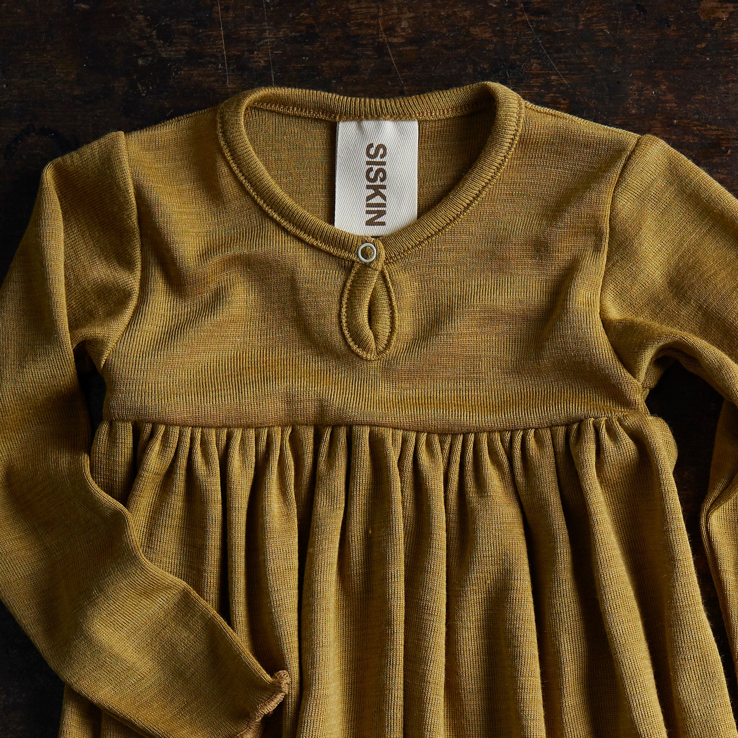 Ibis Baby & Kids Dress - Merino Wool & Silk - Pistachio - Image 4