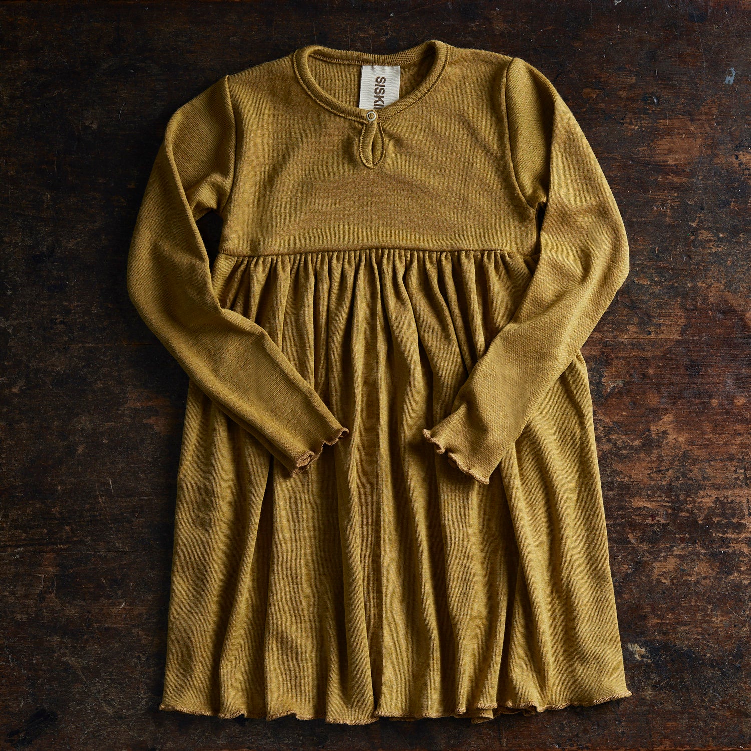 Ibis Baby & Kids Dress - Merino Wool & Silk - Pistachio - Image 5