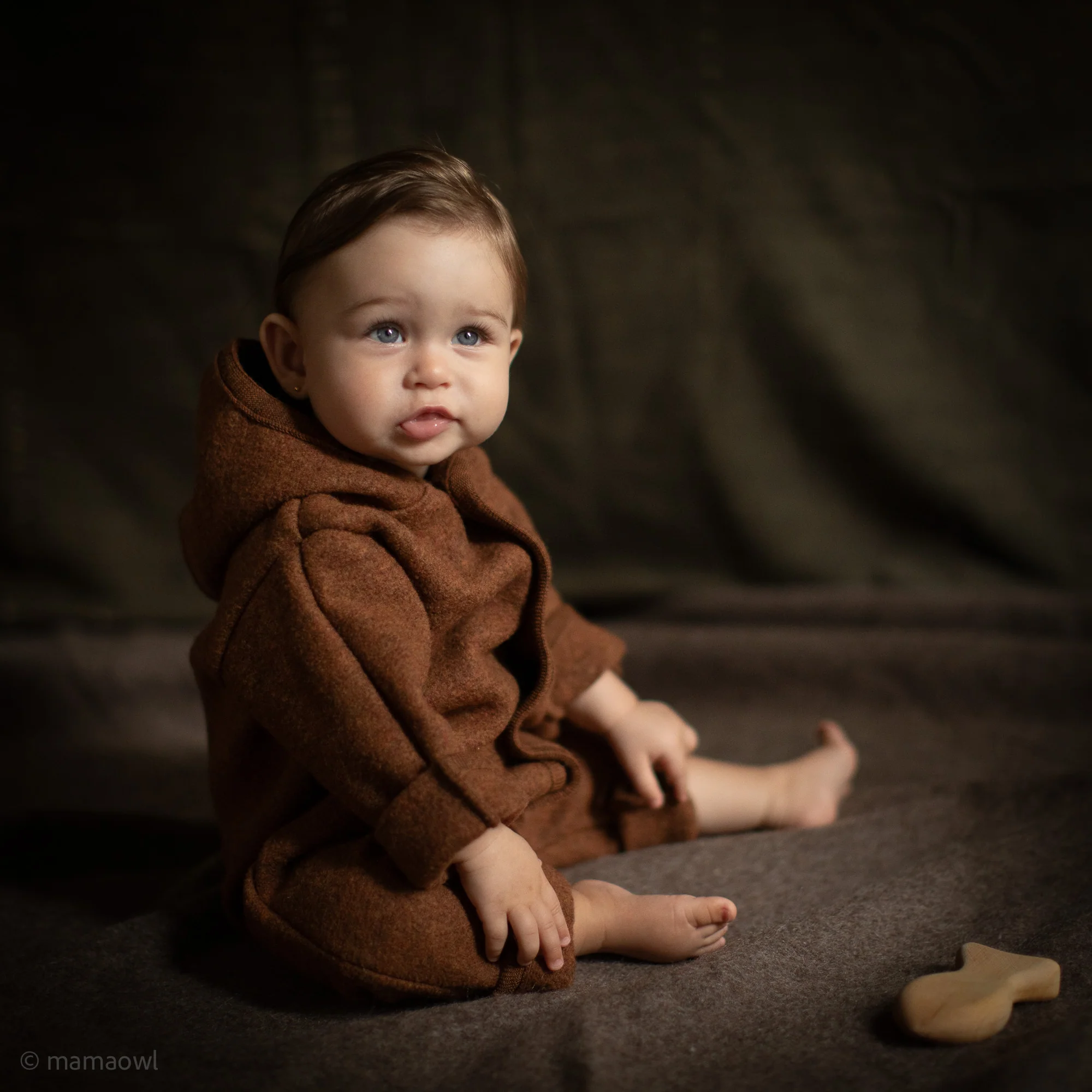 Harvest Baby & Kids Overall - Boiled Merino Wool - Auburn - Image 4