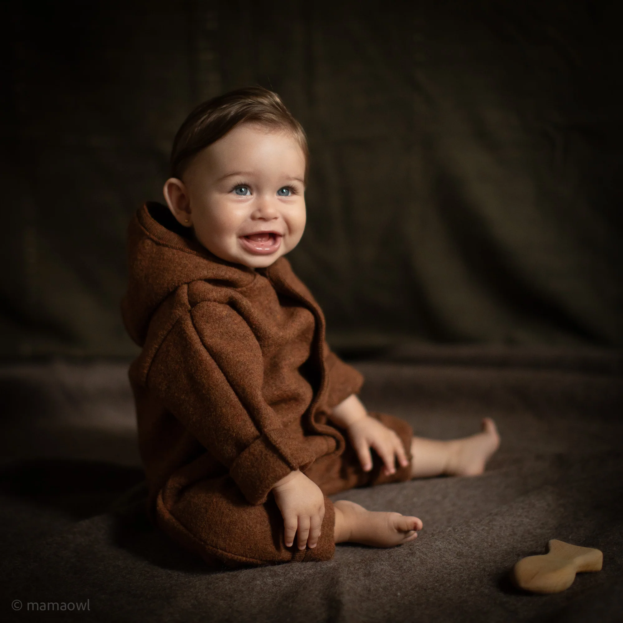 Harvest Baby & Kids Overall - Boiled Merino Wool - Auburn - Image 7