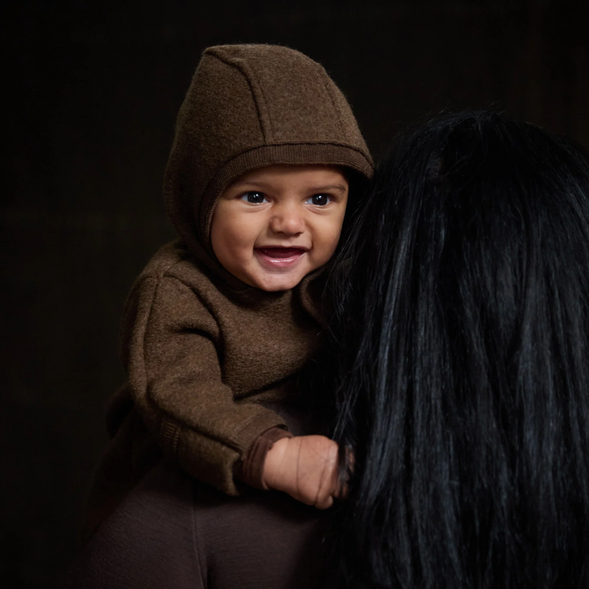 Harvest Baby & Kids Overall - Boiled Merino Wool - Hazelnut - Image 4