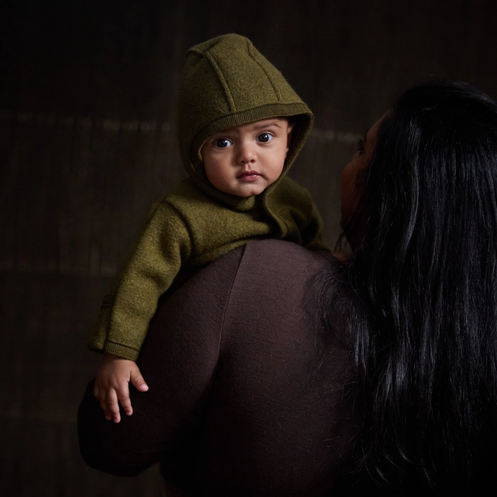 Harvest Baby & Kids Overall - Boiled Merino Wool - Seaweed - Image 3